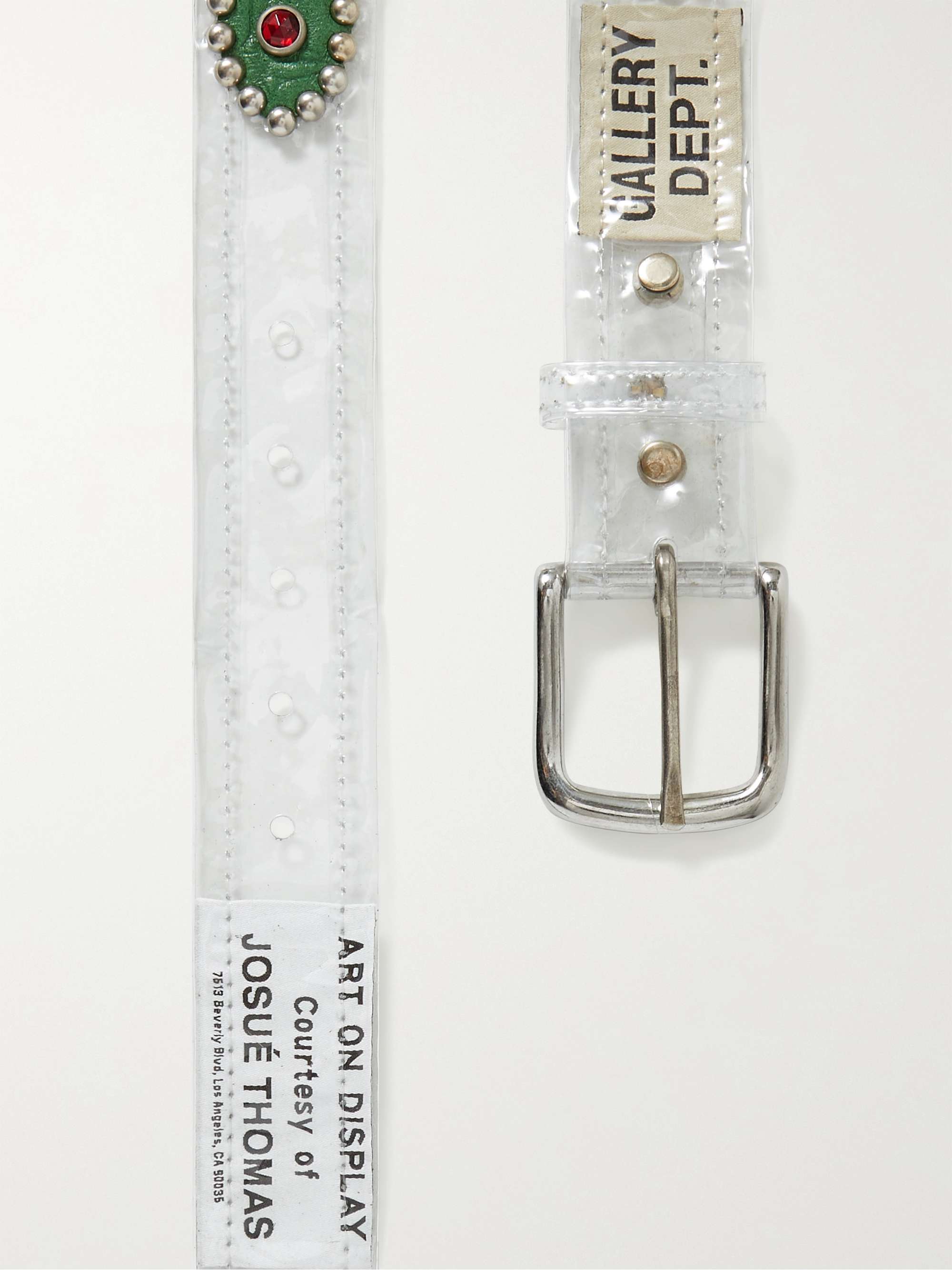 GALLERY DEPT. Simon Embellished PVC and Leather Belt