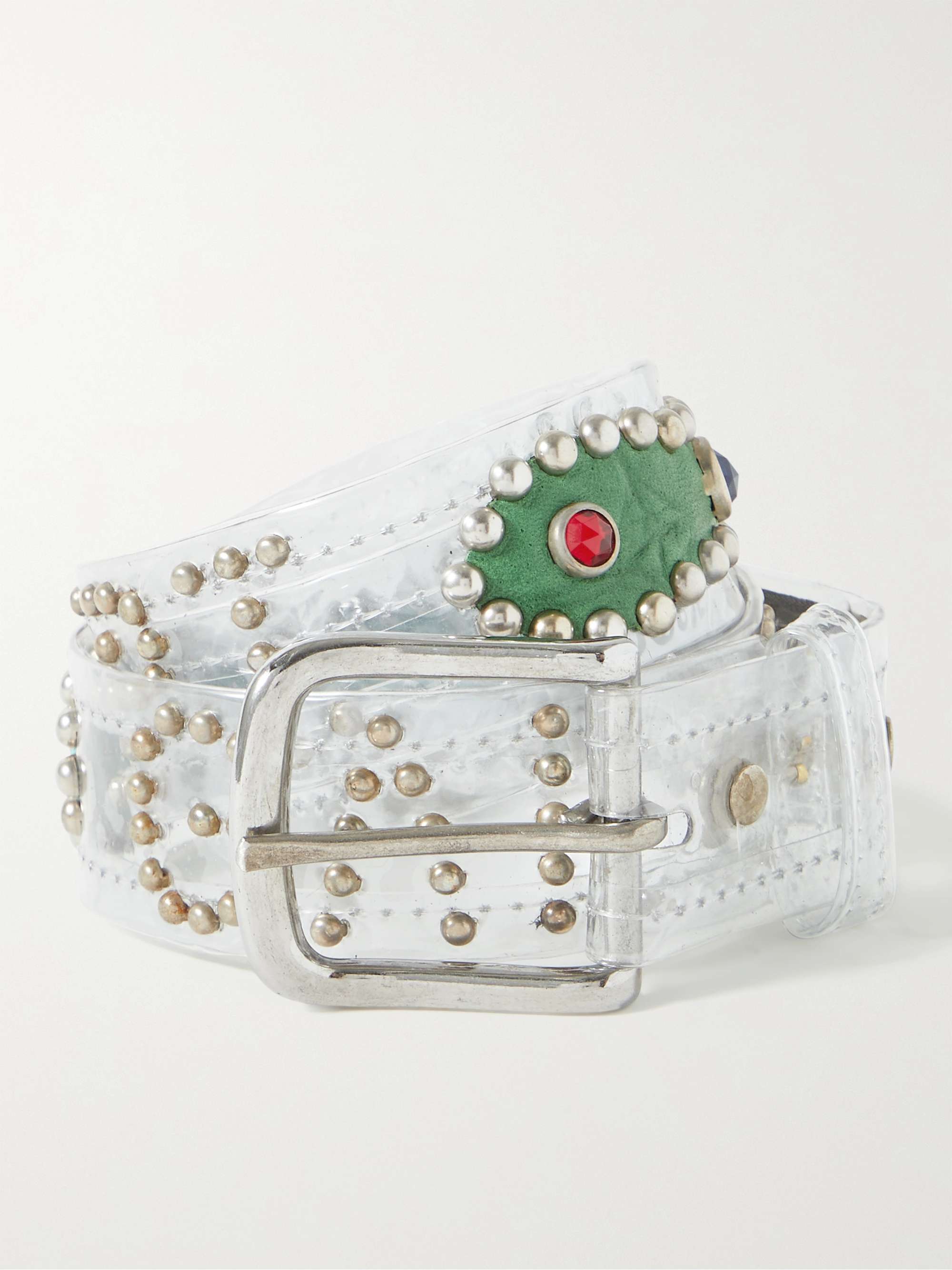 GALLERY DEPT. Simon Embellished PVC and Leather Belt