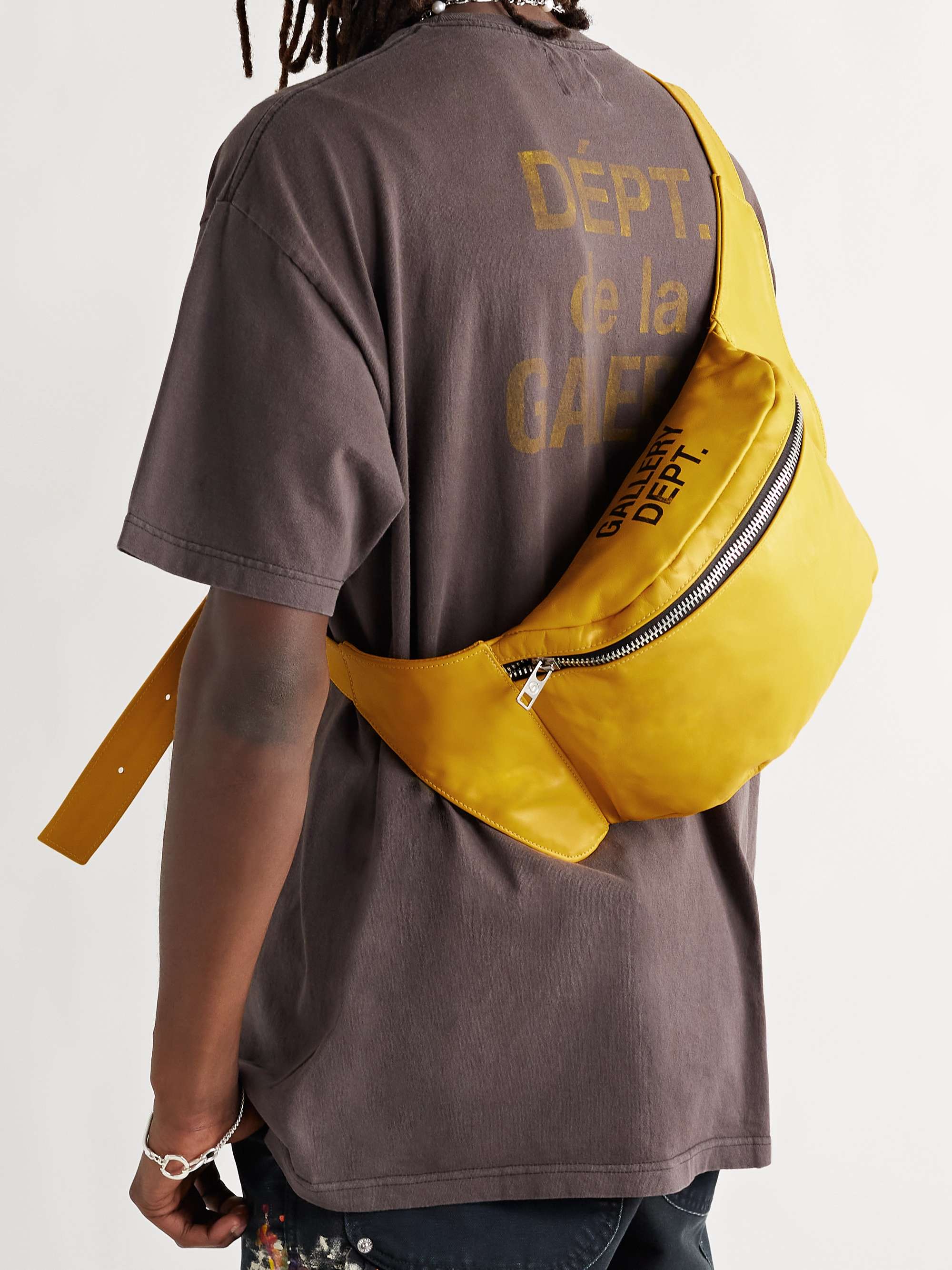 GALLERY DEPT. Logo-Print Leather Belt Bag