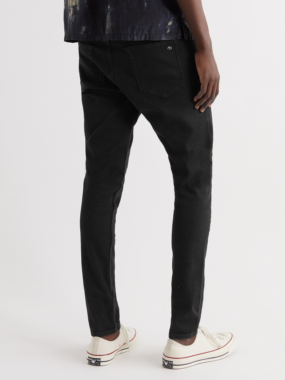Shop Rag & Bone Fit 1 Skinny-fit Jeans In Black