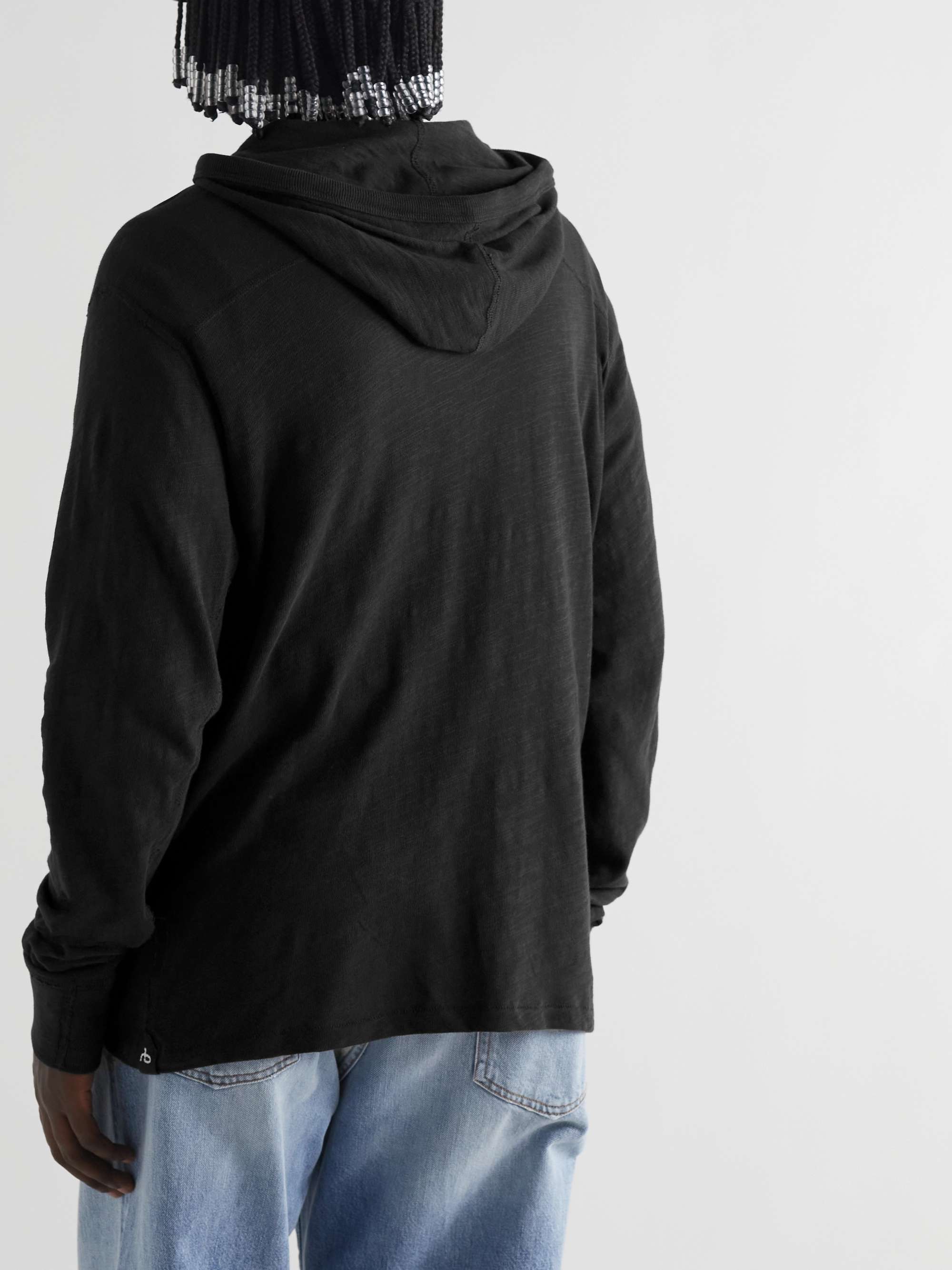 RAG & BONE Flame Slub Cotton-Jersey Hoodie