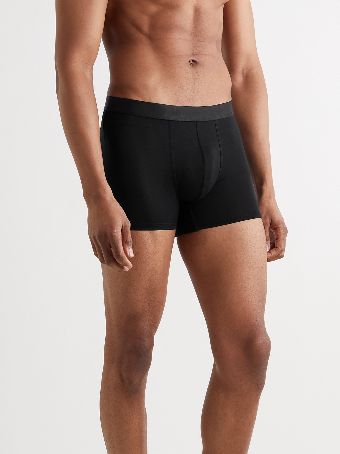 Shop Cdlp Three-pack Stretch-lyocell Boxer Briefs In Black