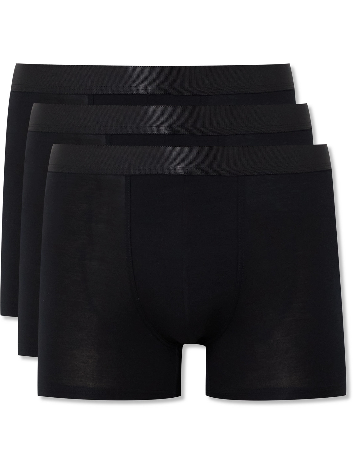 Shop Cdlp Three-pack Stretch-lyocell Boxer Briefs In Black