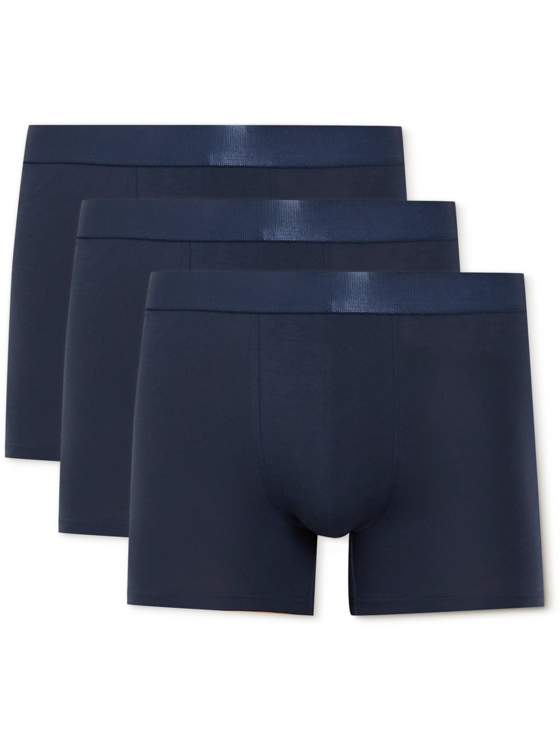 Shop Cdlp Three-pack Stretch-lyocell Boxer Briefs In Blue