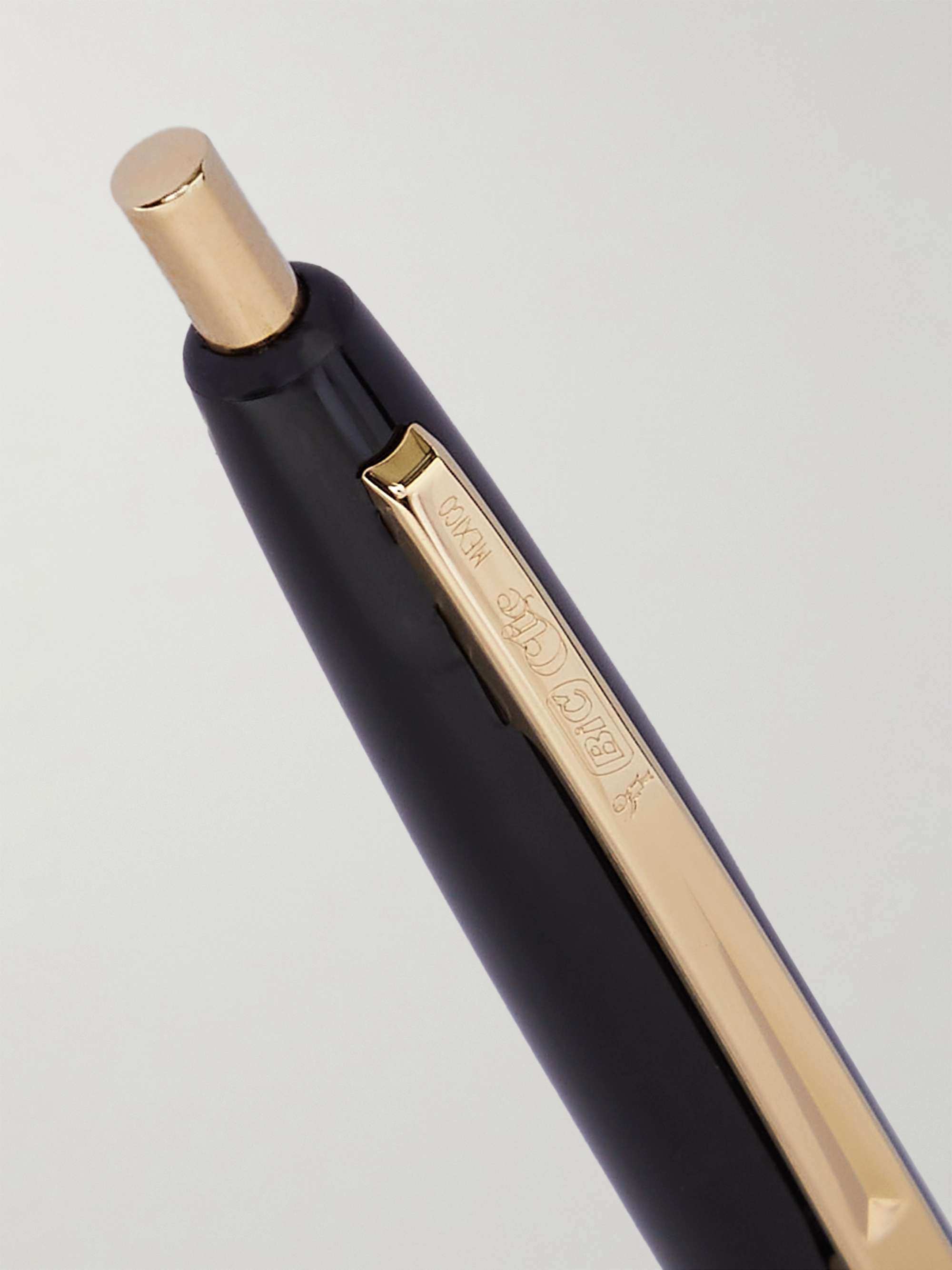 CAFÉ KITSUNÉ Logo-Print Resin and Gold-Tone Ballpoint Pen
