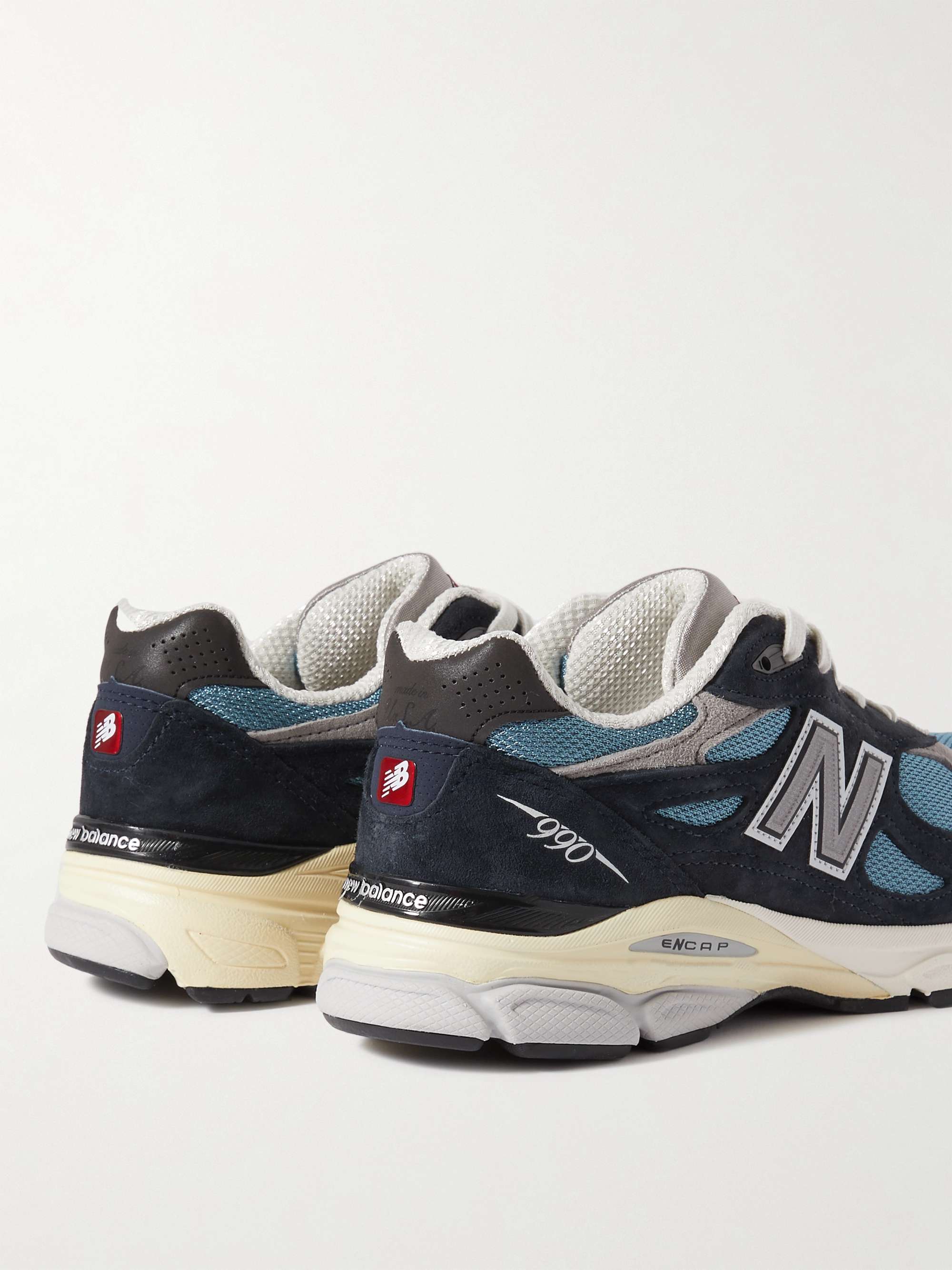 NEW BALANCE MADE in USA 990v3 Mesh and Suede Sneakers
