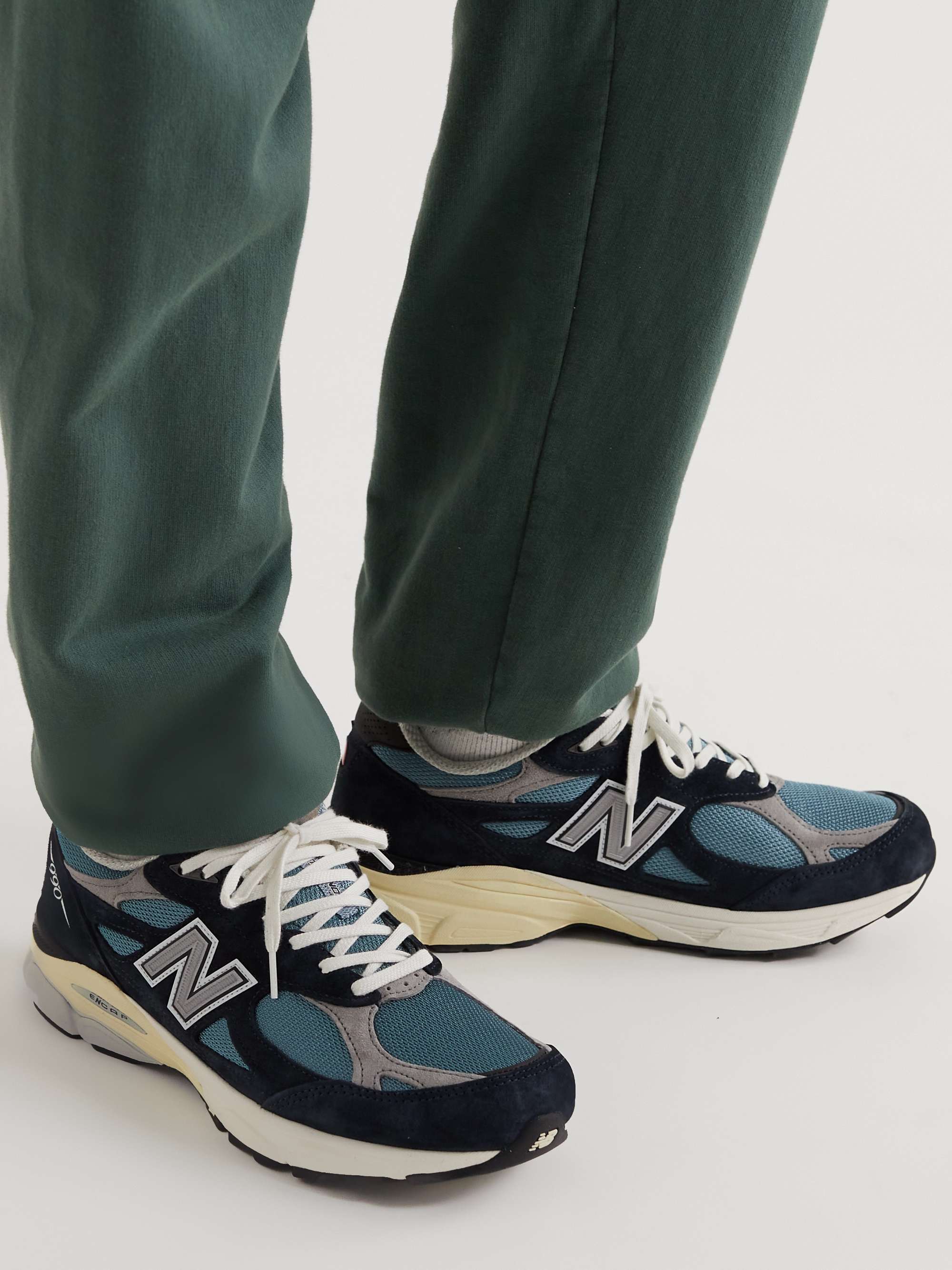 NEW BALANCE MADE in USA 990v3 Mesh and Suede Sneakers