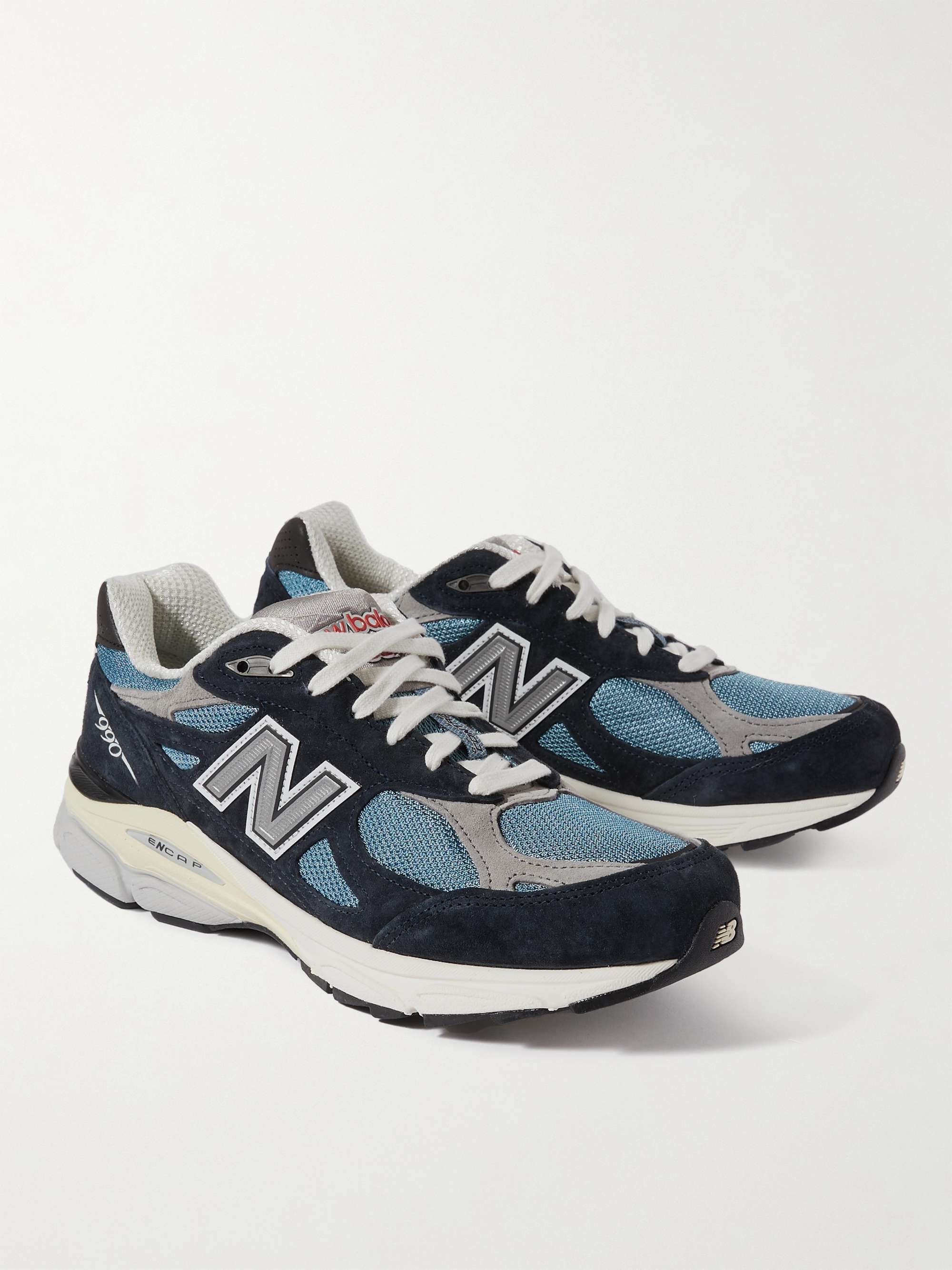 NEW BALANCE MADE in USA 990v3 Mesh and Suede Sneakers
