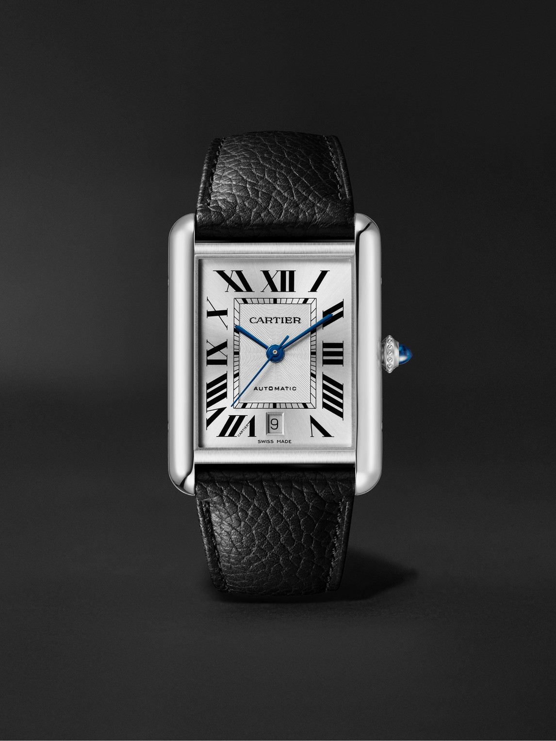 Cartier – Tank Must Automatic 41mm Stainless Steel and Leather Watch, Ref. No. WSTA0040