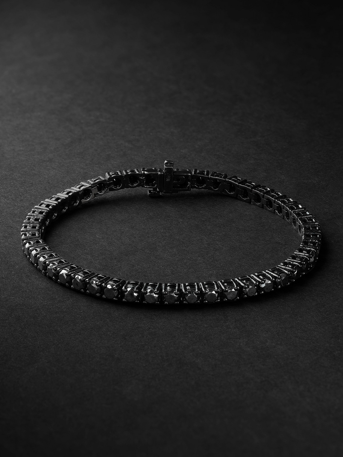 Blackened Gold Diamond Bracelet