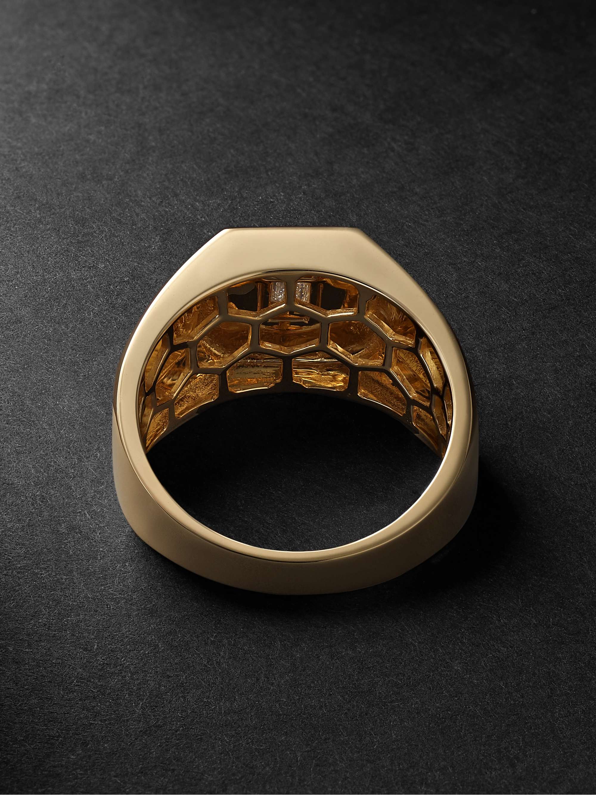 SHAY Gold Diamond Signet Ring