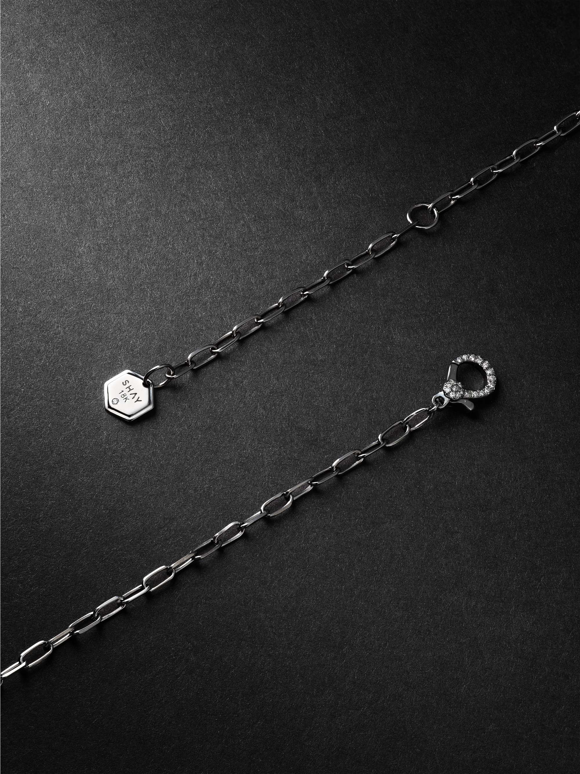 SHAY Black Gold Emerald Cross Necklace