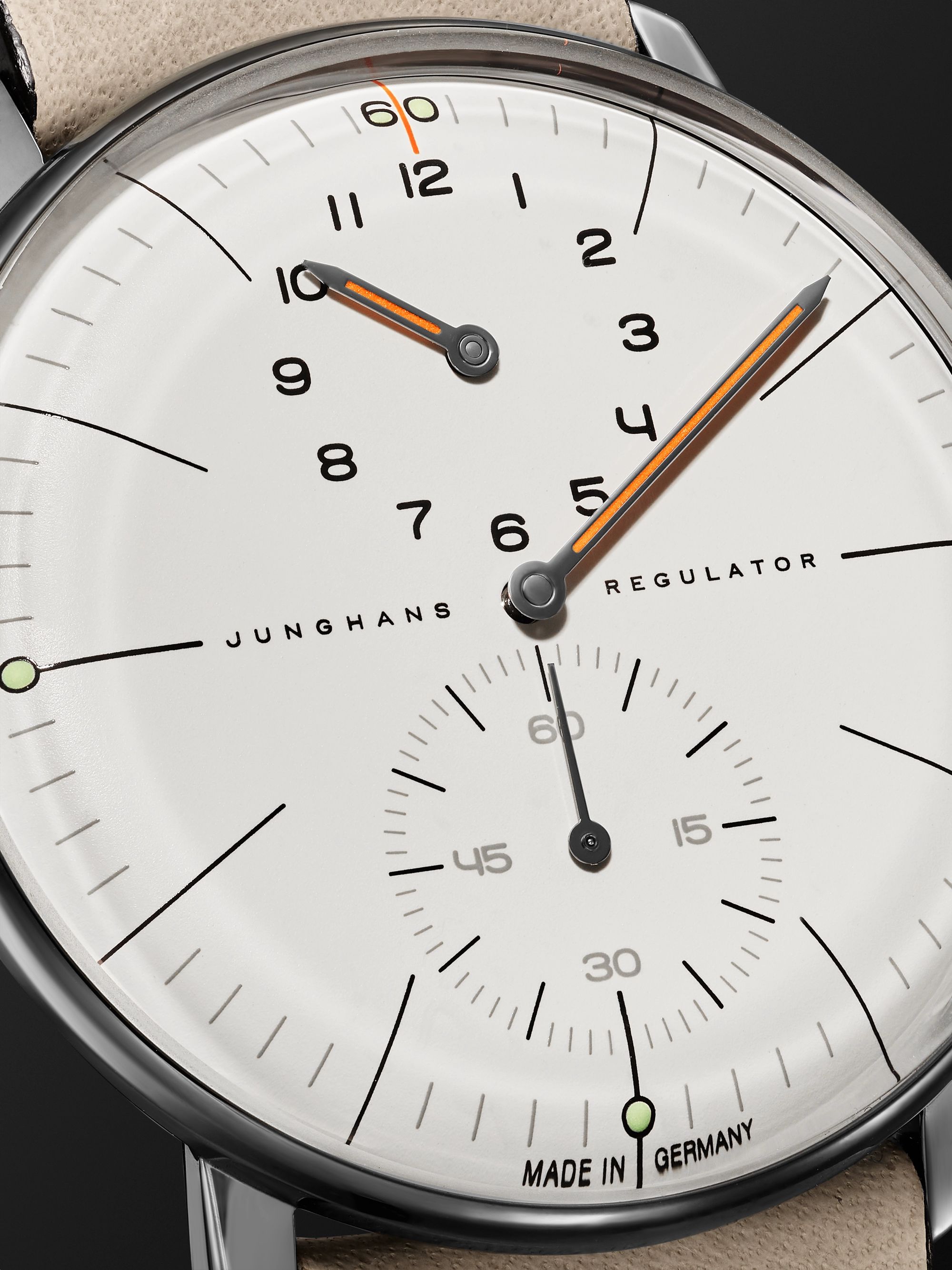 JUNGHANS Max Bill Edition Set 60 Automatic 38mm Stainless Steel and Textured-Leather Watch Set, Ref. No. 27/4109.00