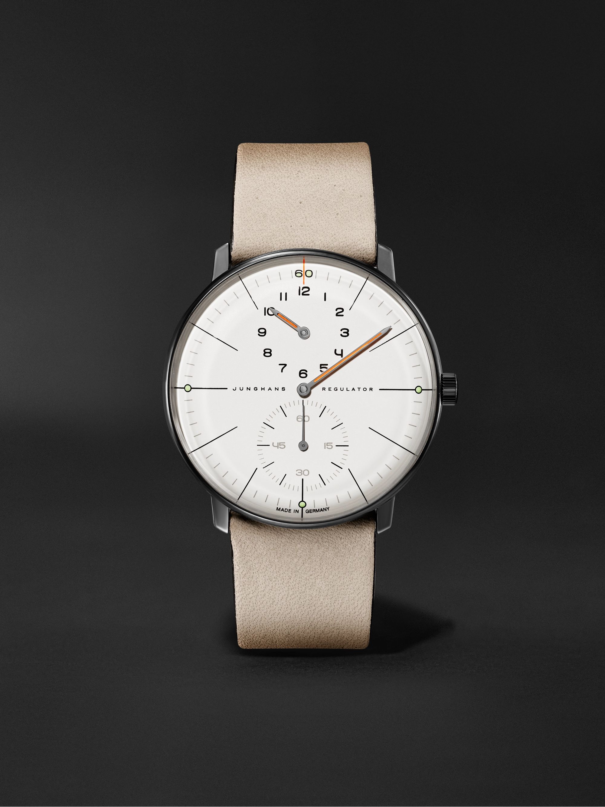 JUNGHANS Max Bill Edition Set 60 Automatic 38mm Stainless Steel and Textured-Leather Watch Set, Ref. No. 27/4109.00