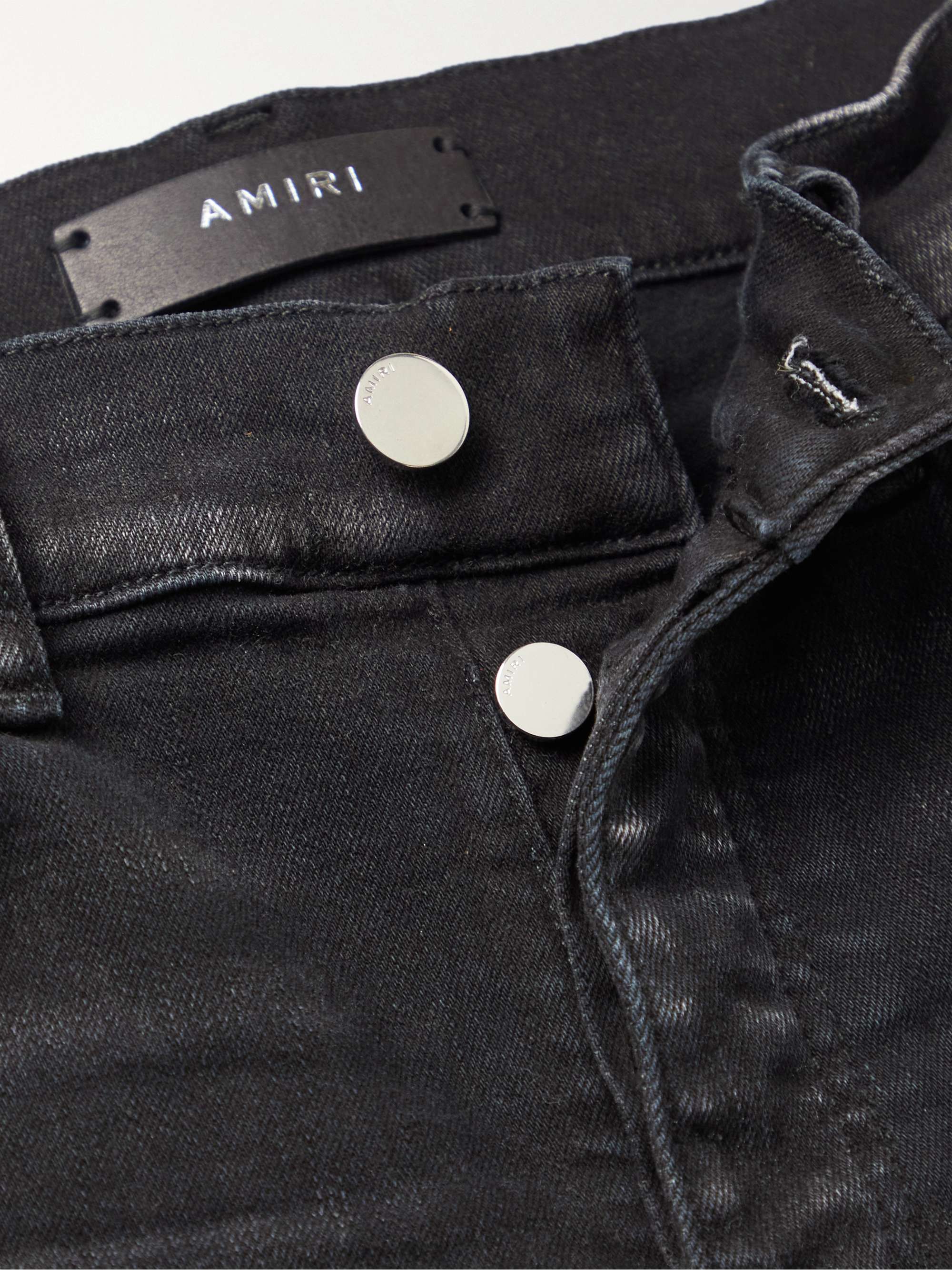 AMIRI Skinny-Fit Distressed Paint-Splattered Jeans