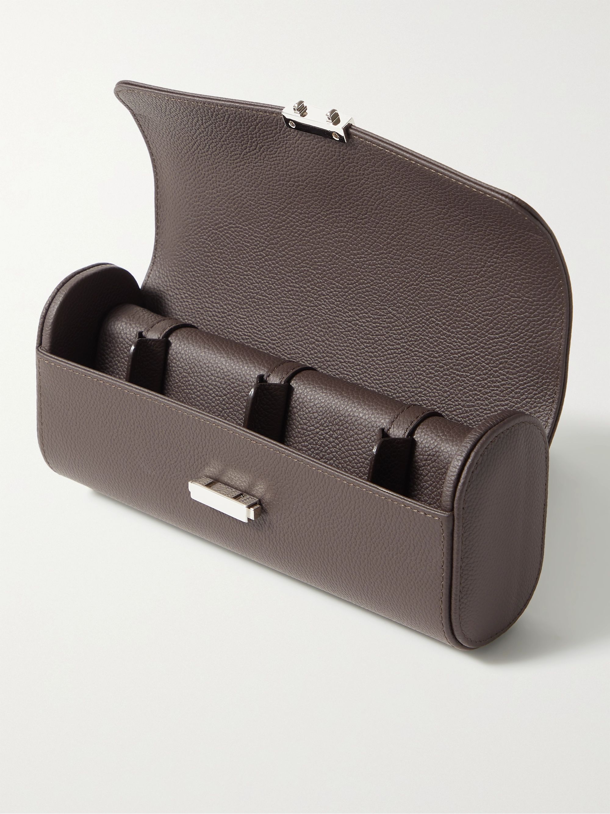 SCATOLA DEL TEMPO Full-Grain Leather Watch Roll