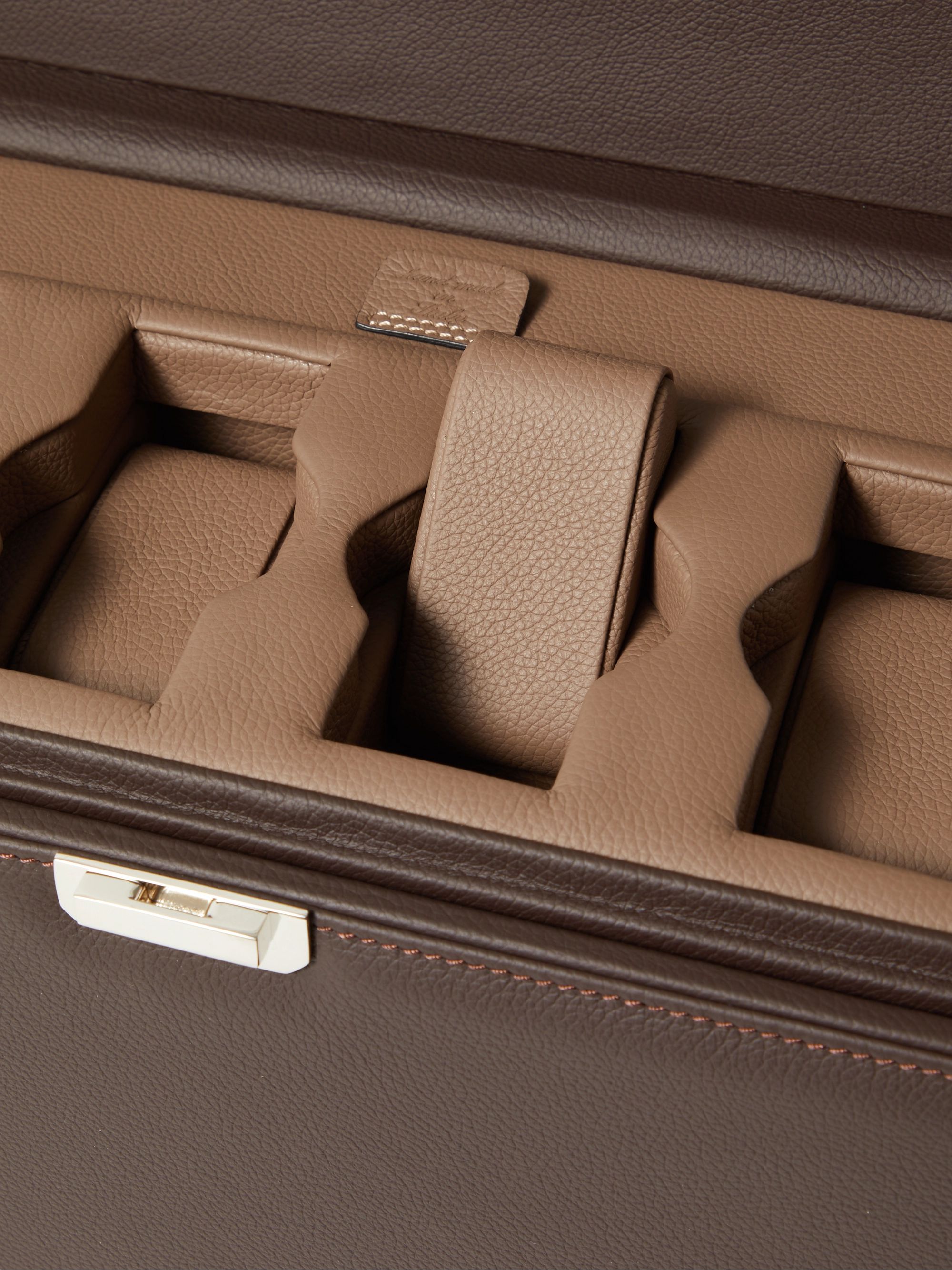 SCATOLA DEL TEMPO 7-RT Full-Grain Leather Triple Watch Winder