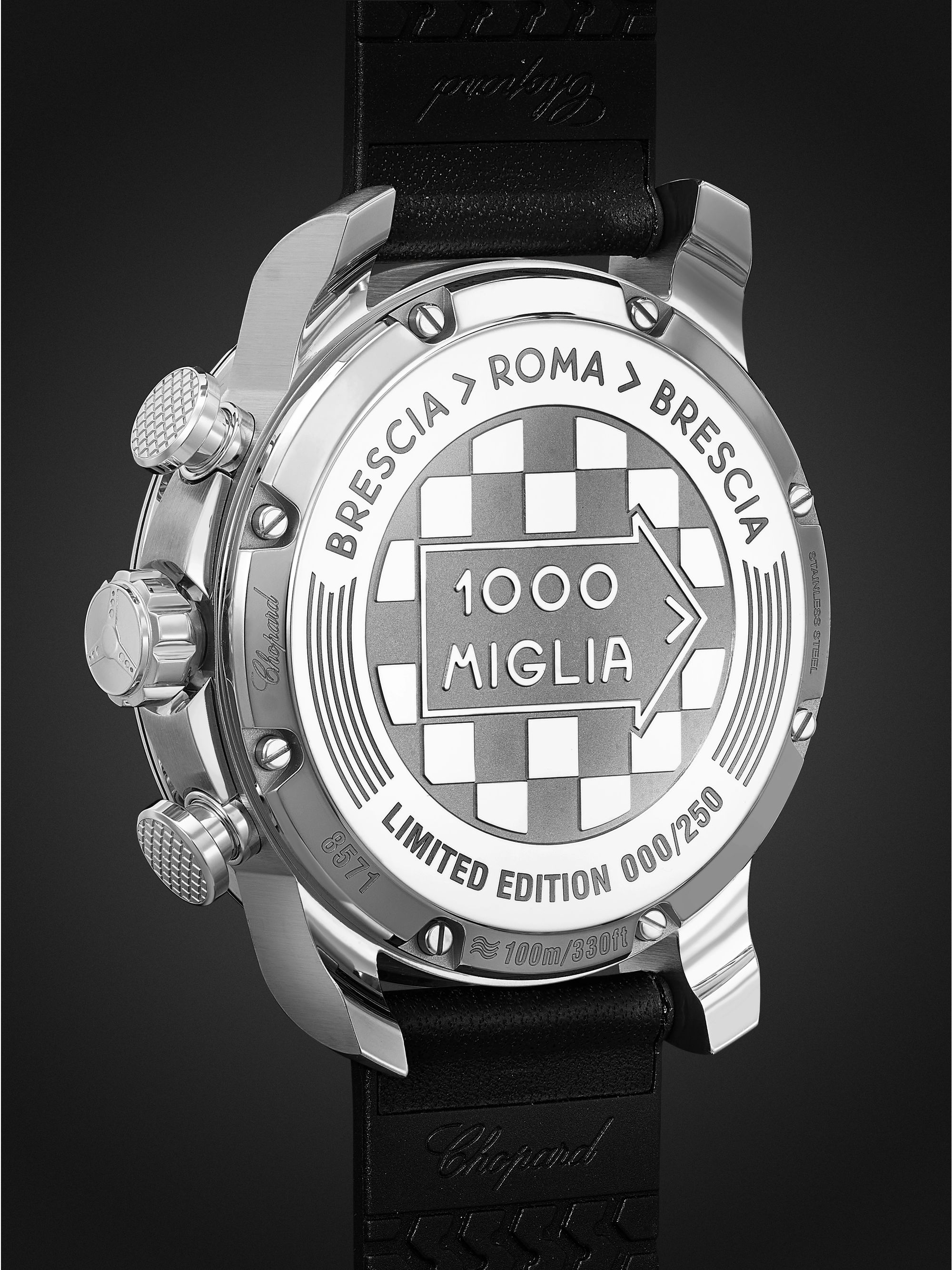CHOPARD Mille Miglia 2021 Race Edition Limited Edition Automatic Chronograph 44mm Stainless Steel and Leather Watch, Ref. No. 168571-3009