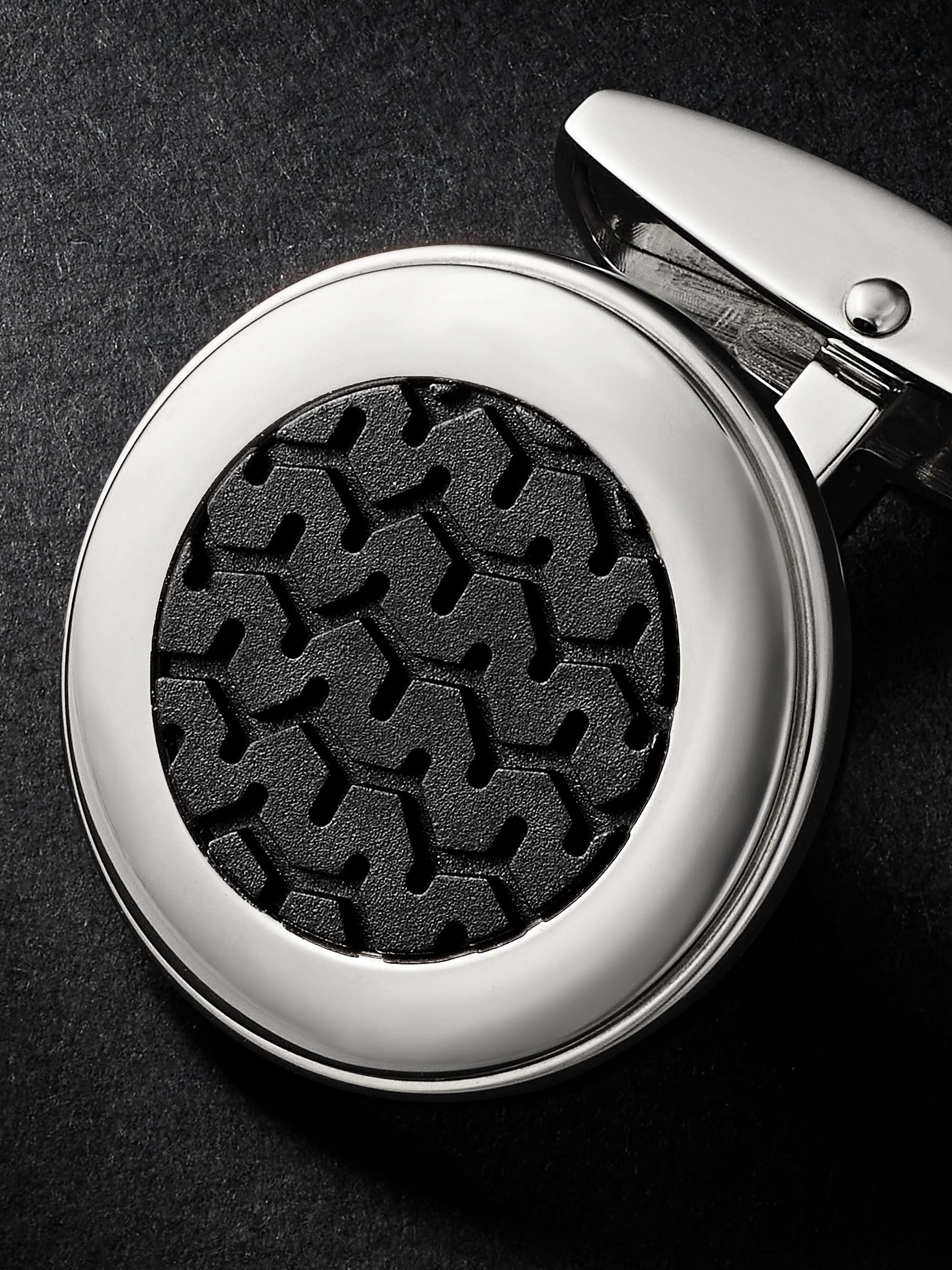 CHOPARD Mille Miglia Stainless Steel and Rubber Cufflinks