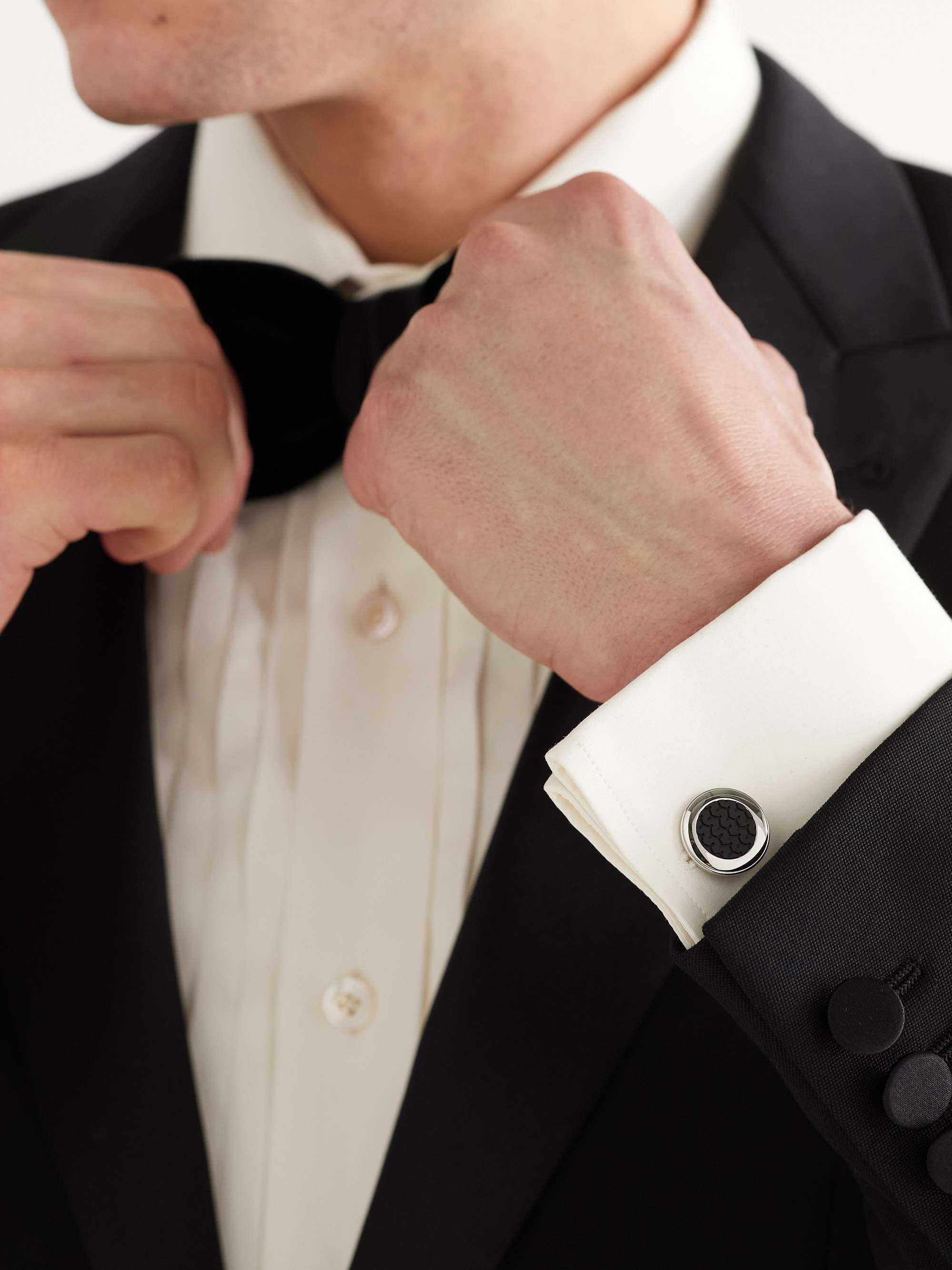 CHOPARD Mille Miglia Stainless Steel and Rubber Cufflinks
