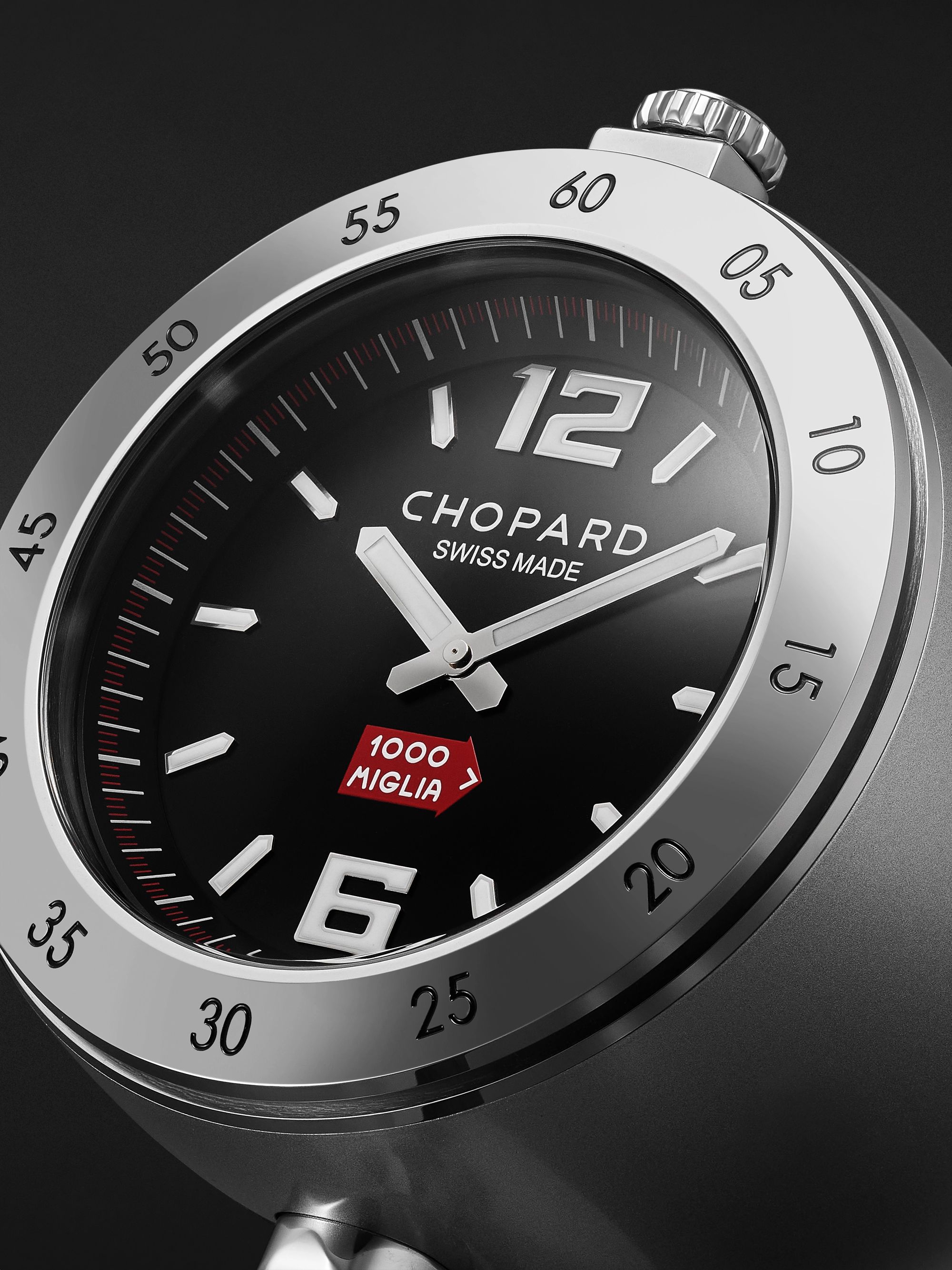 CHOPARD Vintage Racing Stainless Steel Table Clock, Ref. No. 95020-0095