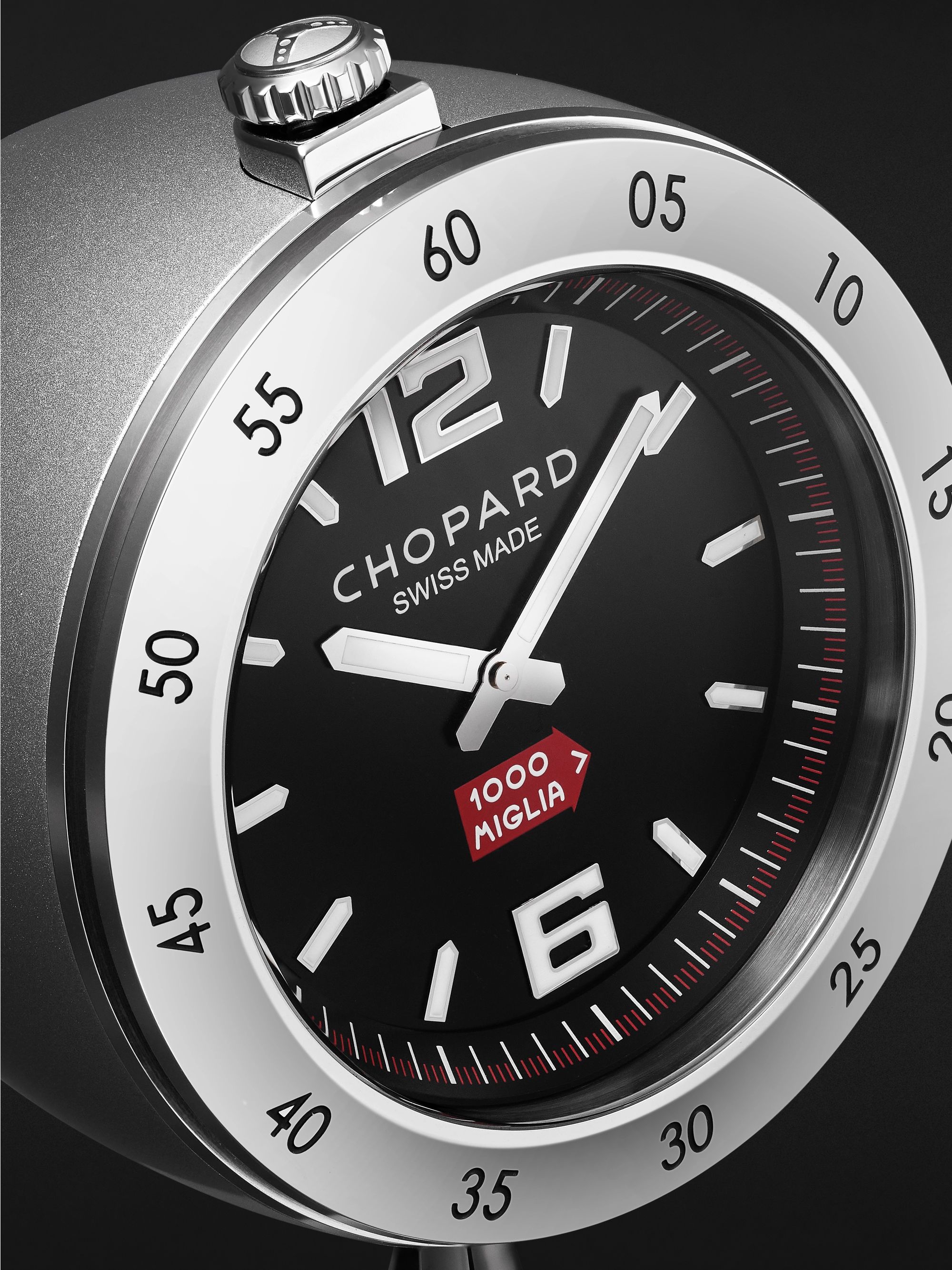CHOPARD Vintage Racing Stainless Steel Table Clock, Ref. No. 95020-0095