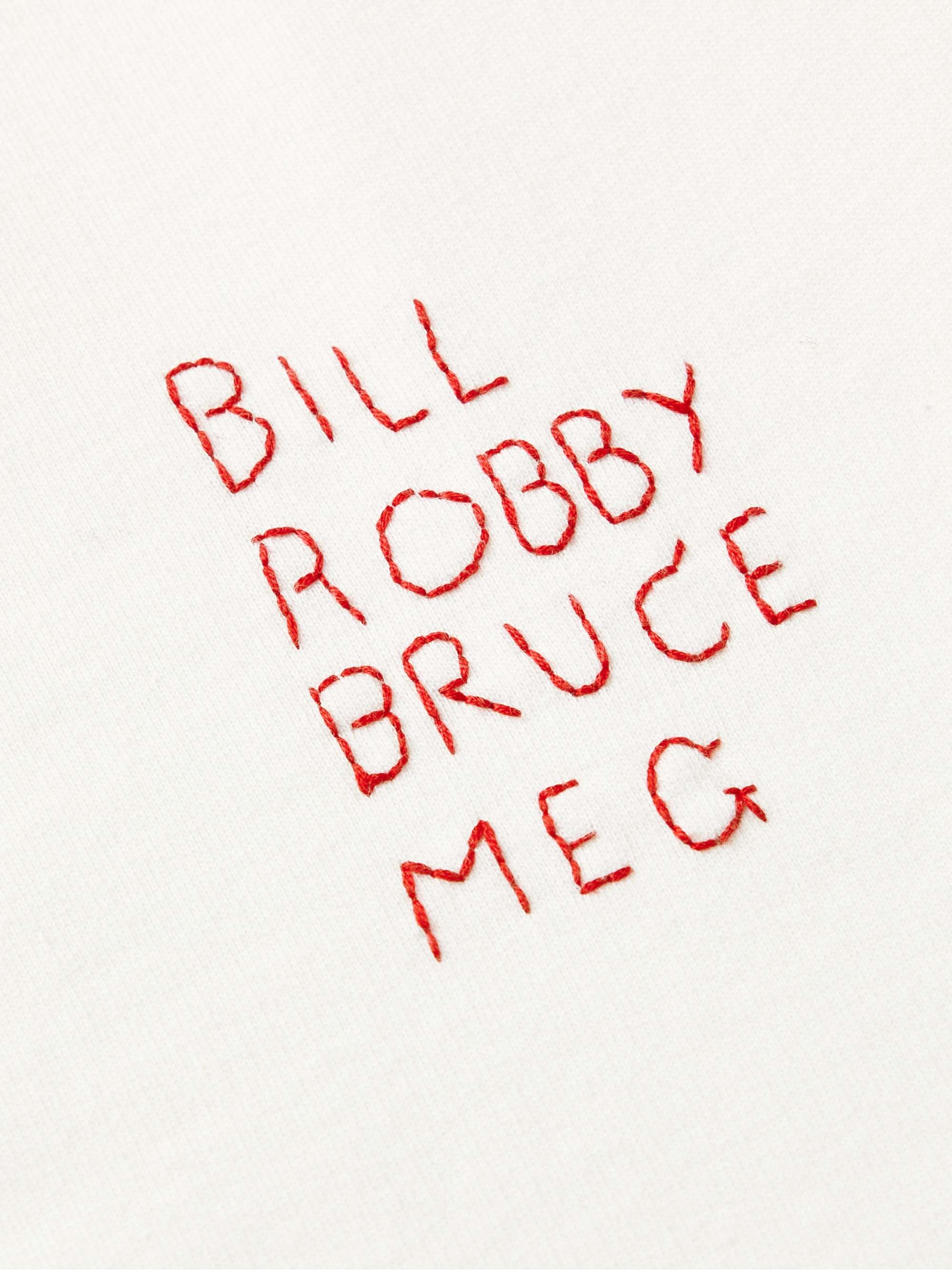 BODE Lobster Bake Embroidered Printed Cotton-Jersey Sweatshirt