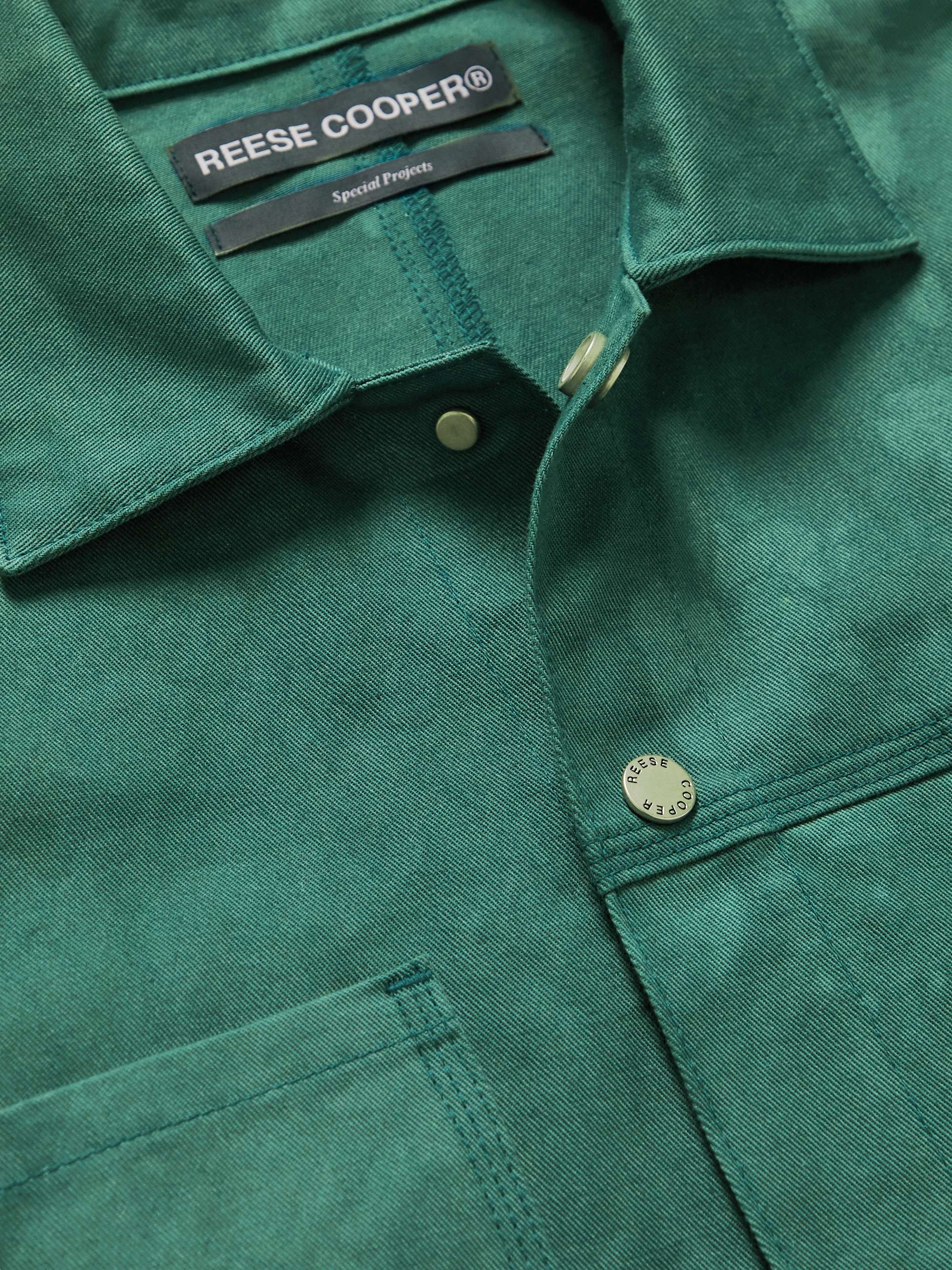 REESE COOPER® Hand-Dyed Printed Cotton Overshirt