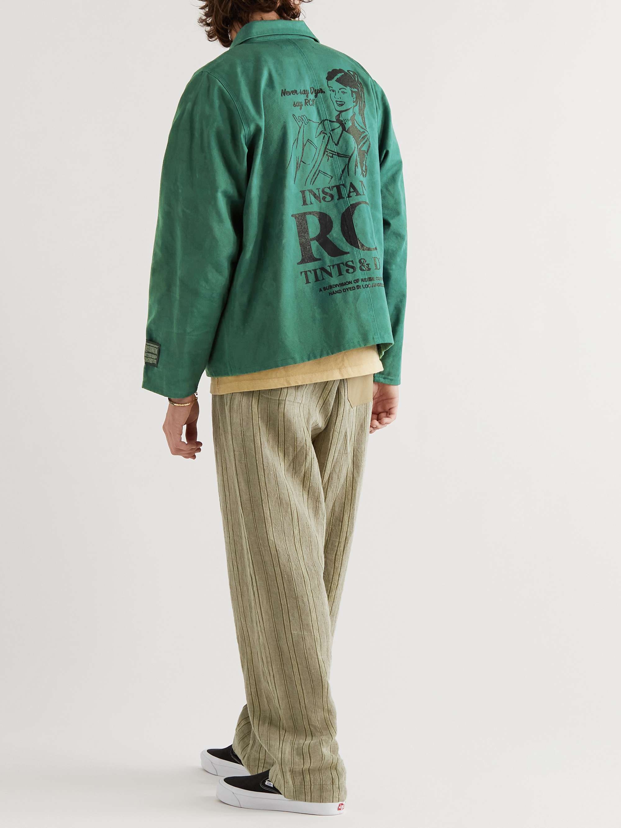 REESE COOPER® Hand-Dyed Printed Cotton Overshirt