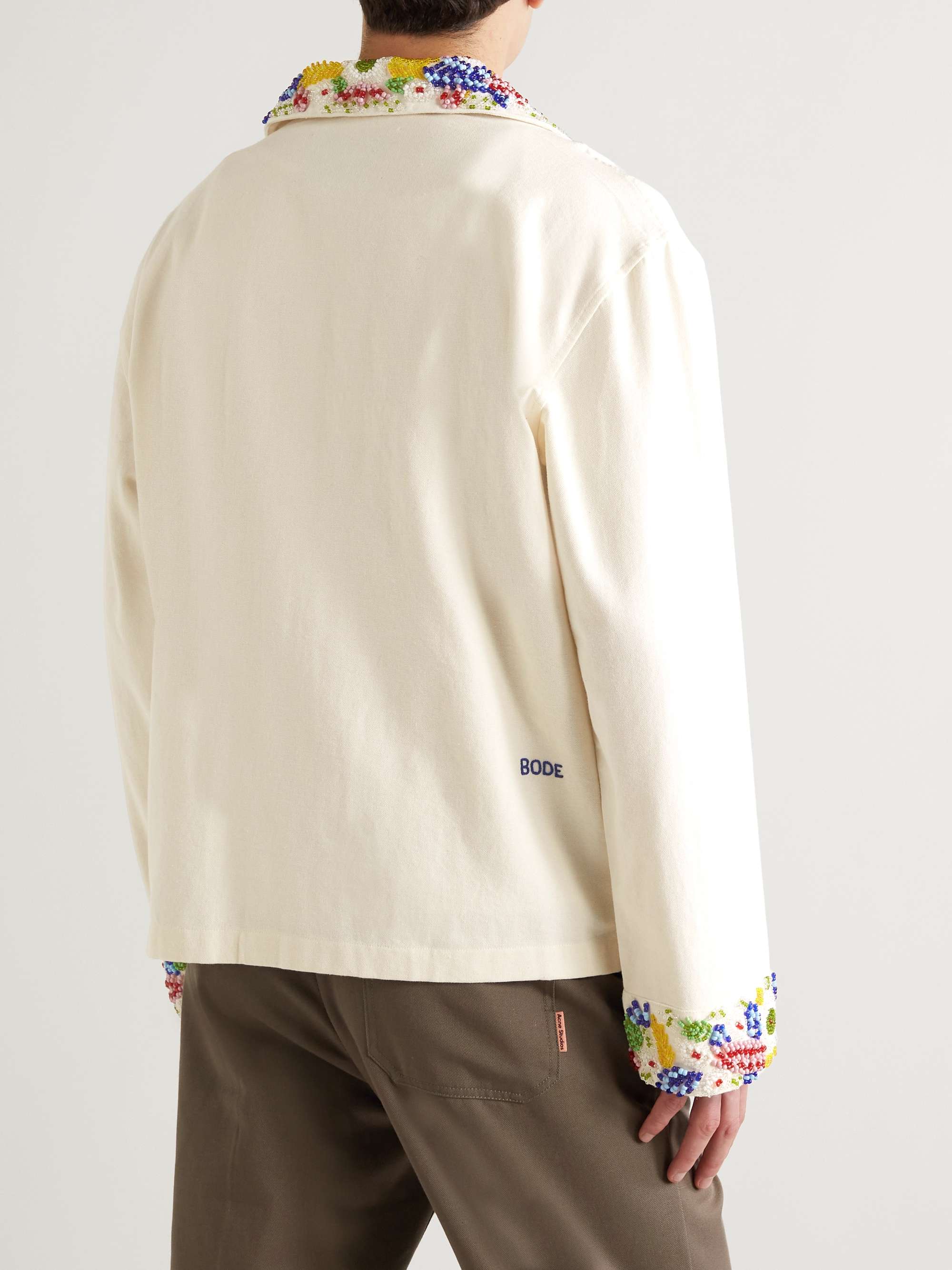 BODE Beaded Cotton-Canvas Blouson Jacket