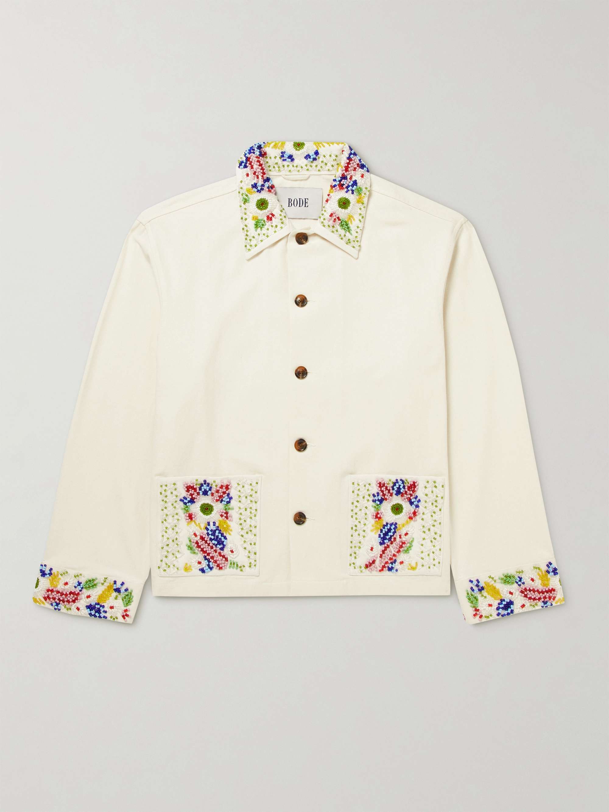 BODE Beaded Cotton-Canvas Blouson Jacket