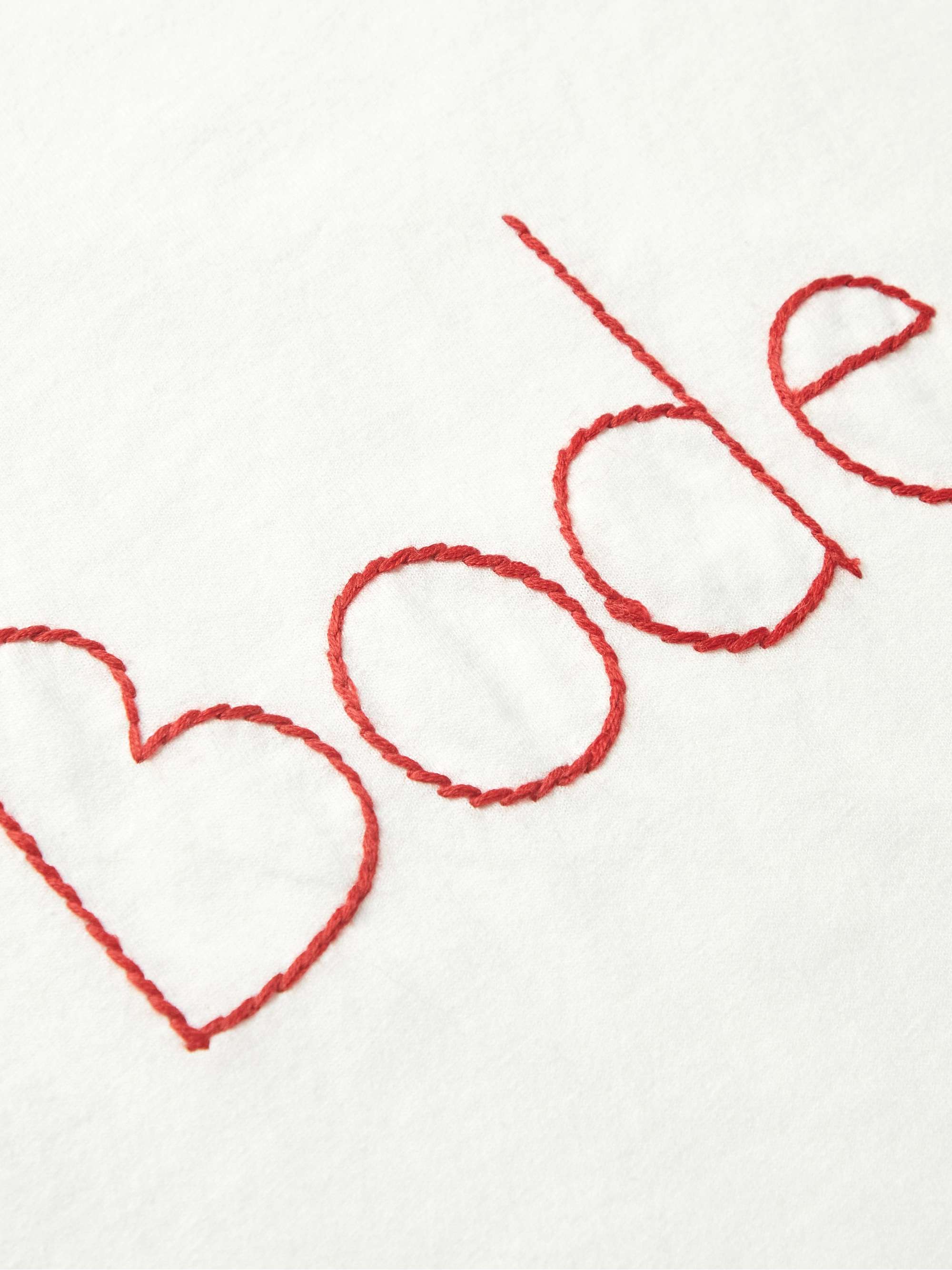 BODE Logo-Embroidered Cotton-Jersey T-Shirt
