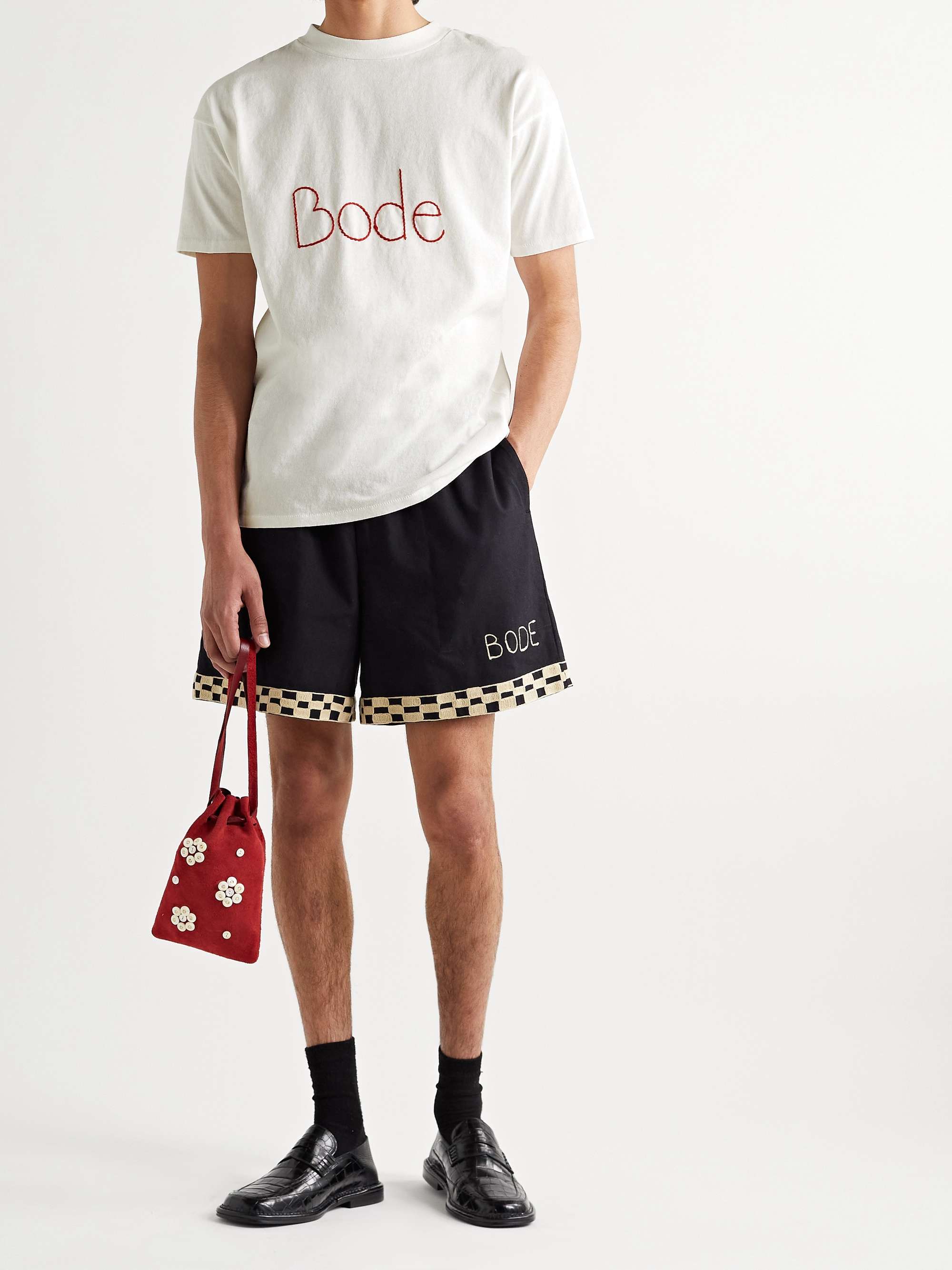 BODE Logo-Embroidered Cotton-Jersey T-Shirt