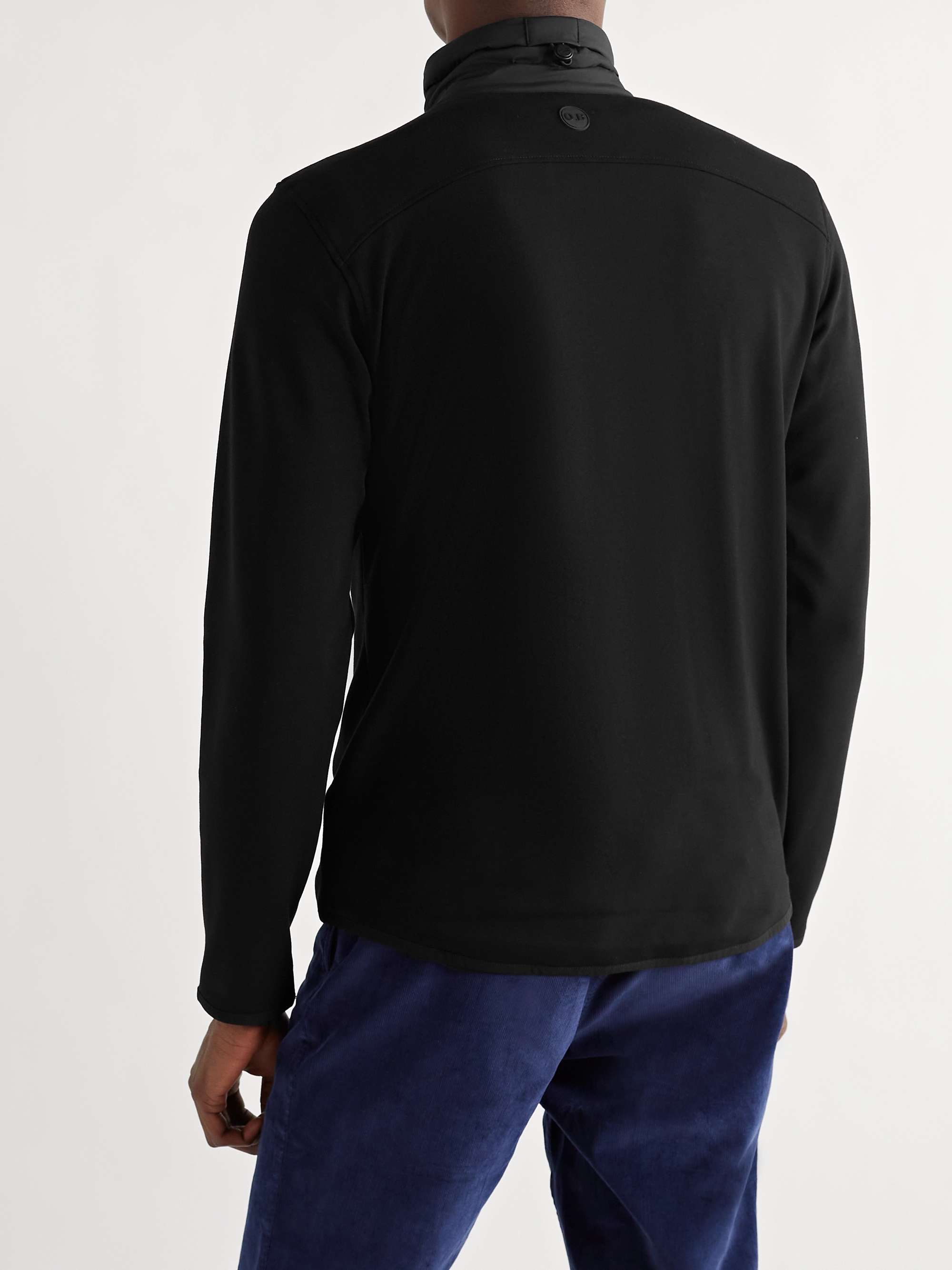 ORLEBAR BROWN Downtown Capsule Flagler Quilted Stretch-Jersey Half-Zip Sweatshirt