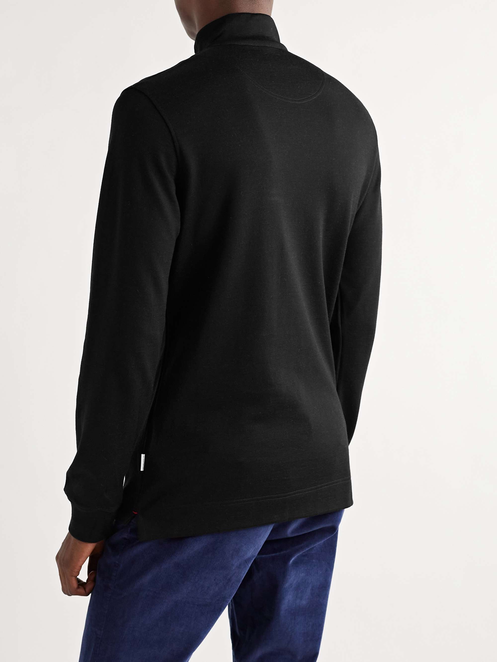 ORLEBAR BROWN Downtown Capsule Neilson Merino Wool-Blend Half-Zip Sweatshirt
