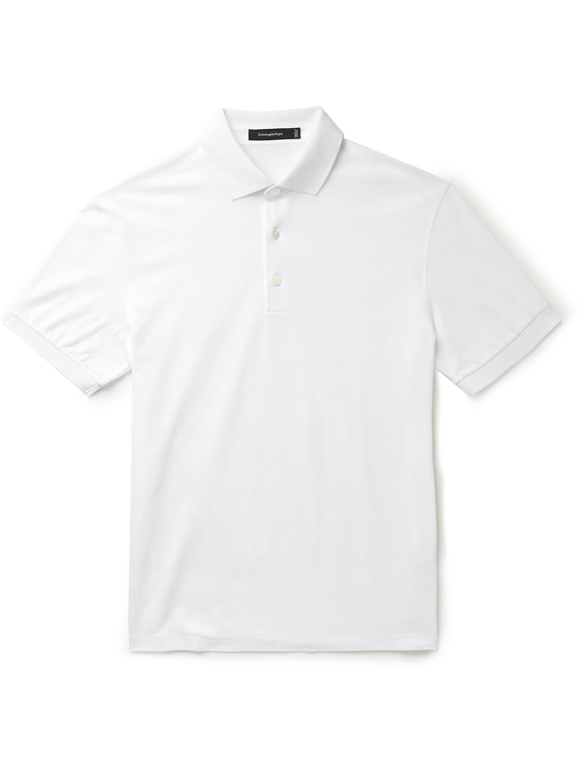 Ermenegildo Zegna Cotton-piqué Polo Shirt In White