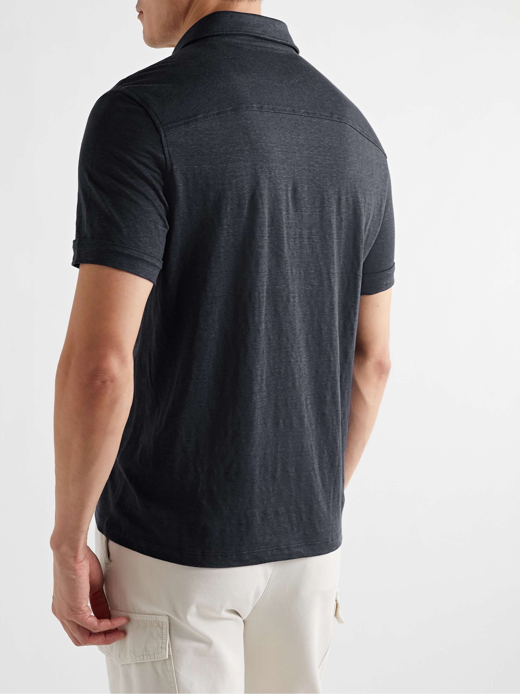 ZEGNA Linen Polo Shirt
