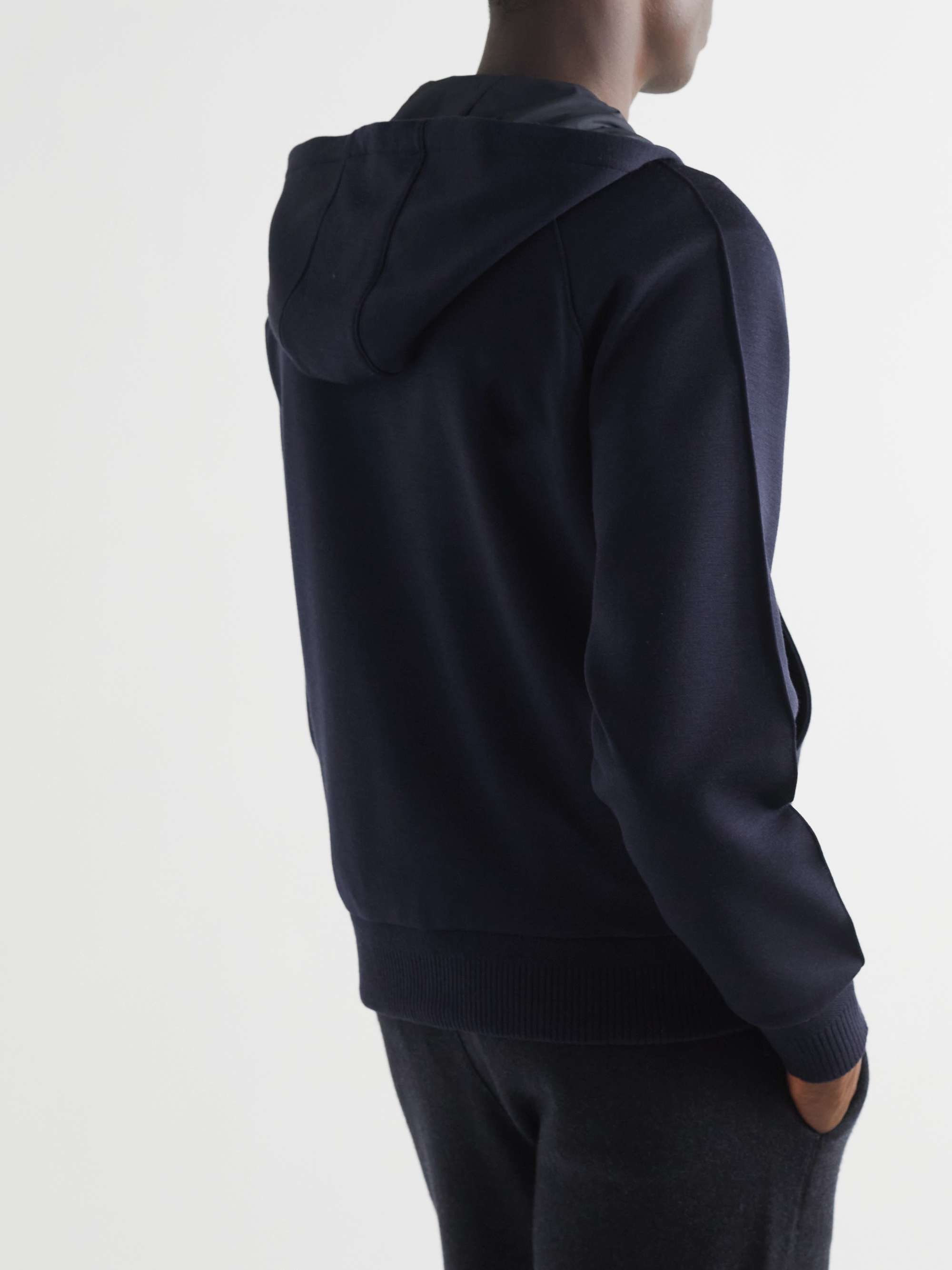 ZEGNA Jersey Zip-Up Hoodie