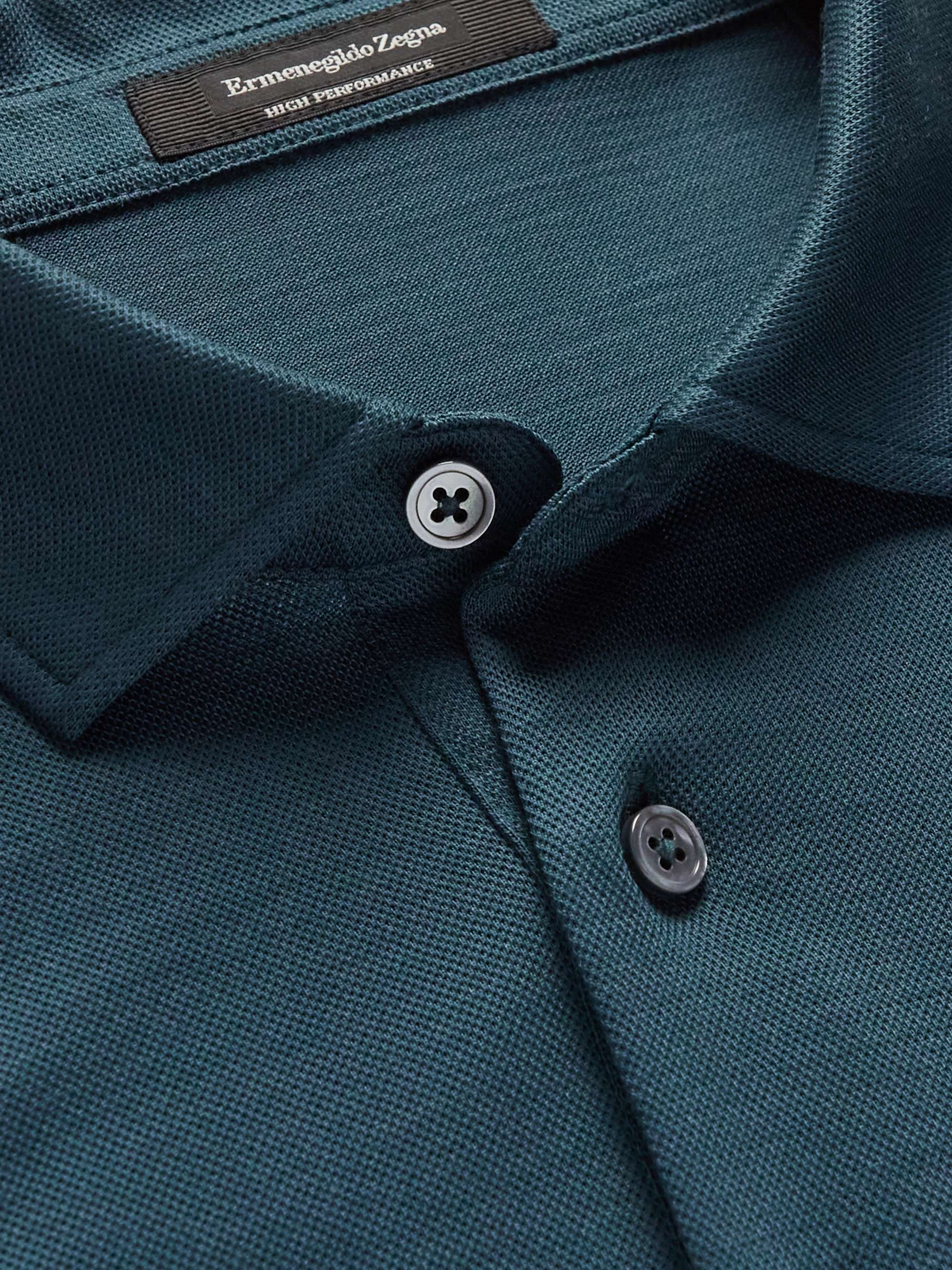ZEGNA Wool-Piqué Polo Shirt