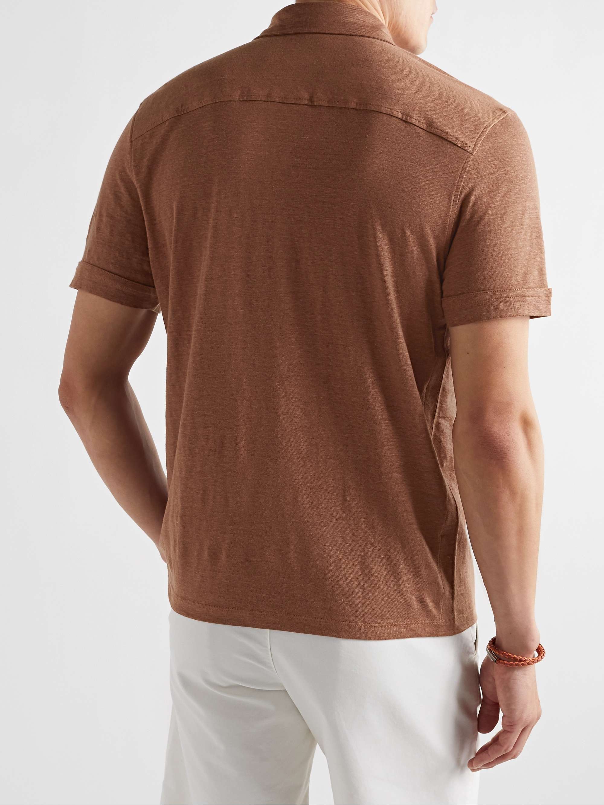ZEGNA Linen Polo Shirt