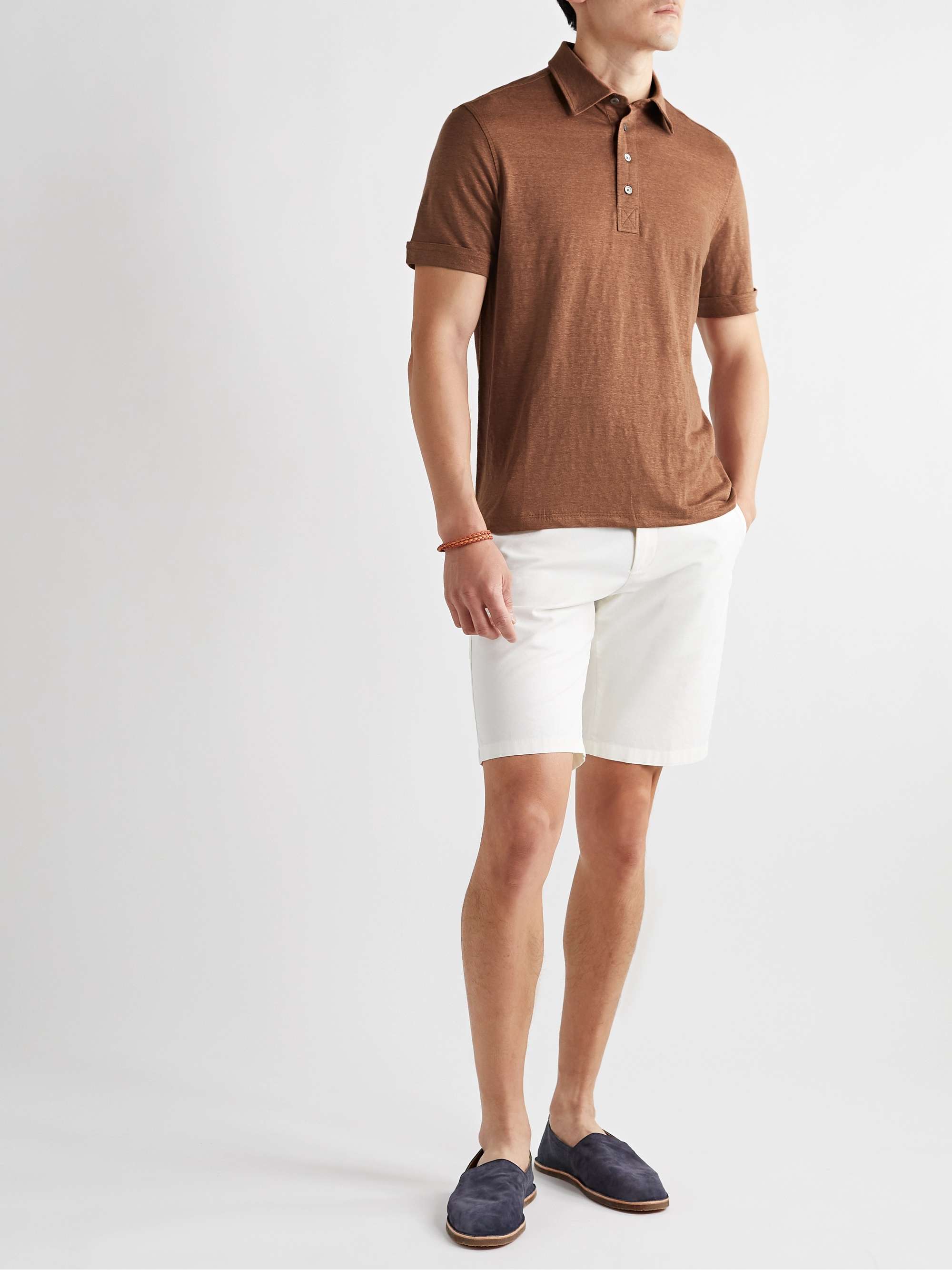 ZEGNA Linen Polo Shirt