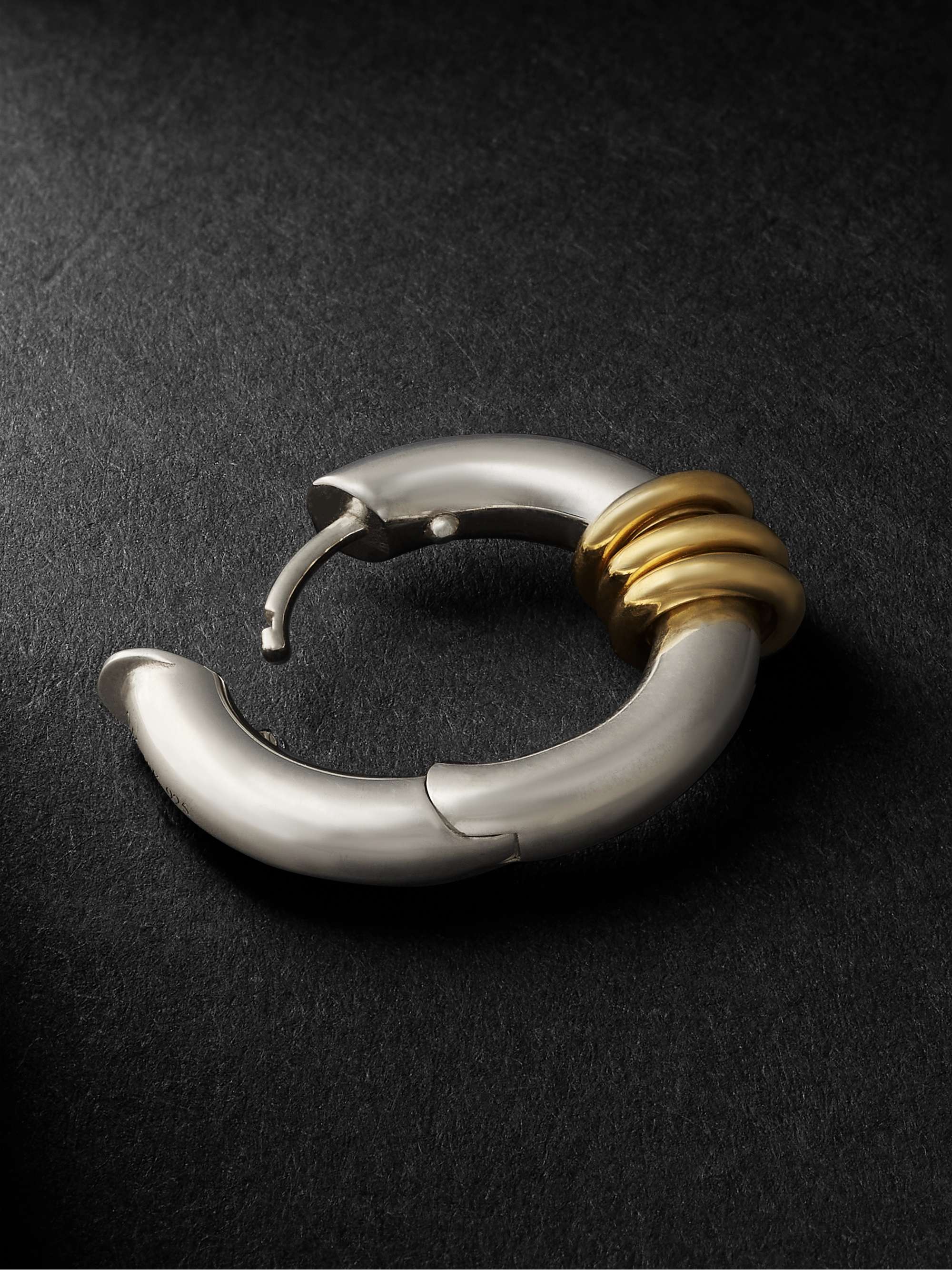 SPINELLI KILCOLLIN Silver and Gold Single Hoop Earring