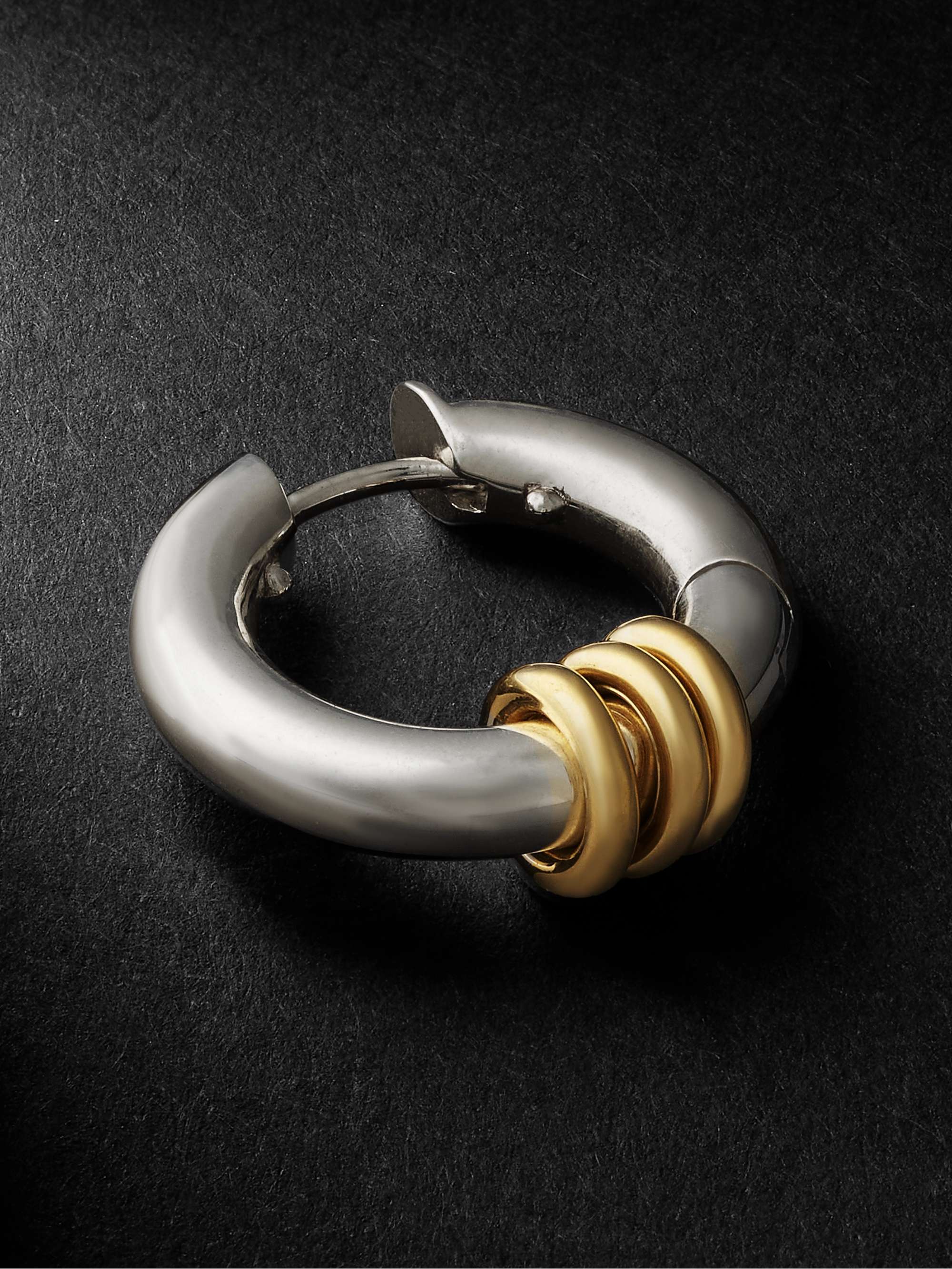 SPINELLI KILCOLLIN Silver and Gold Single Hoop Earring