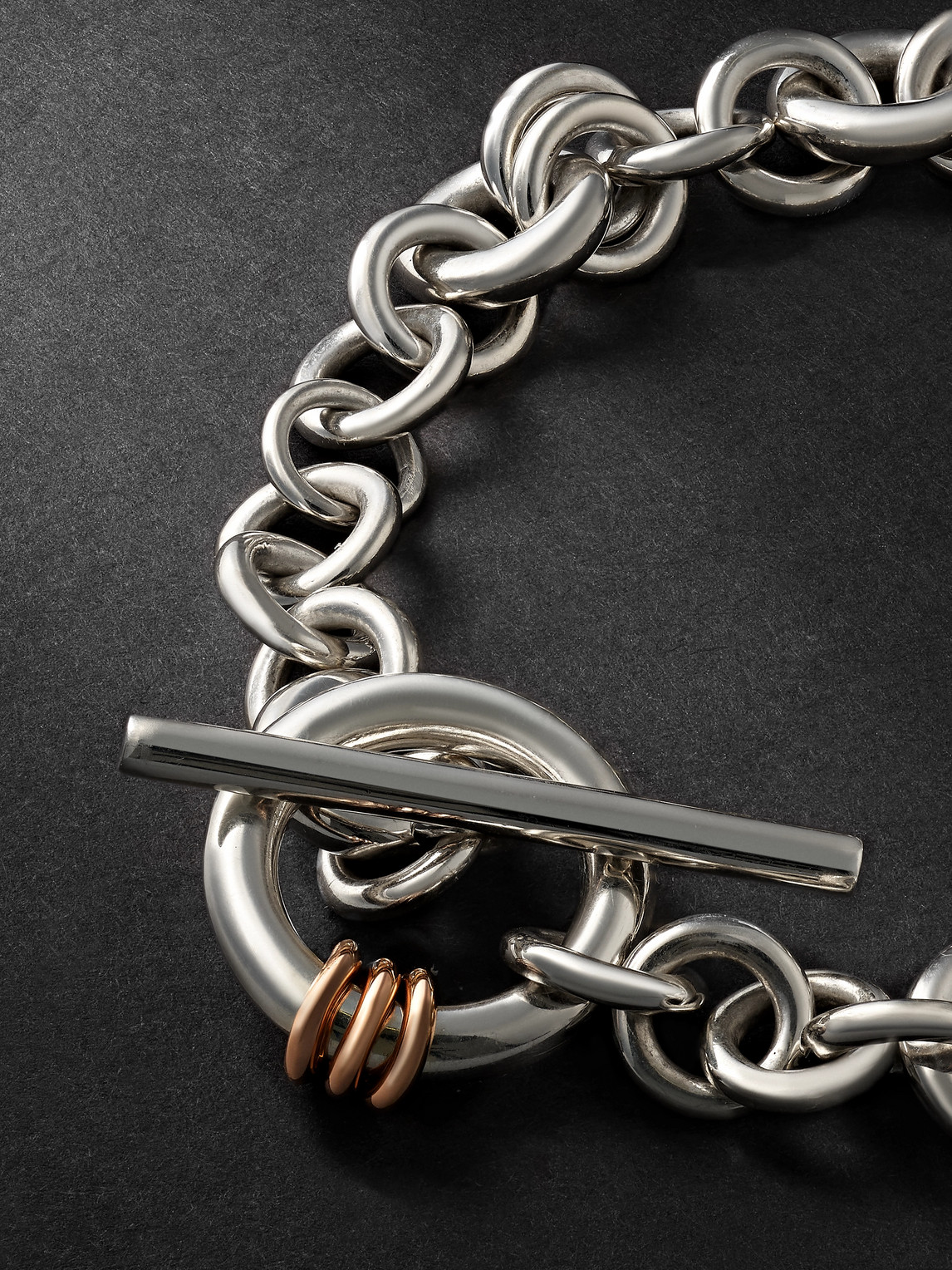 Shop Spinelli Kilcollin Atlantis Silver And Rose Gold Bracelet