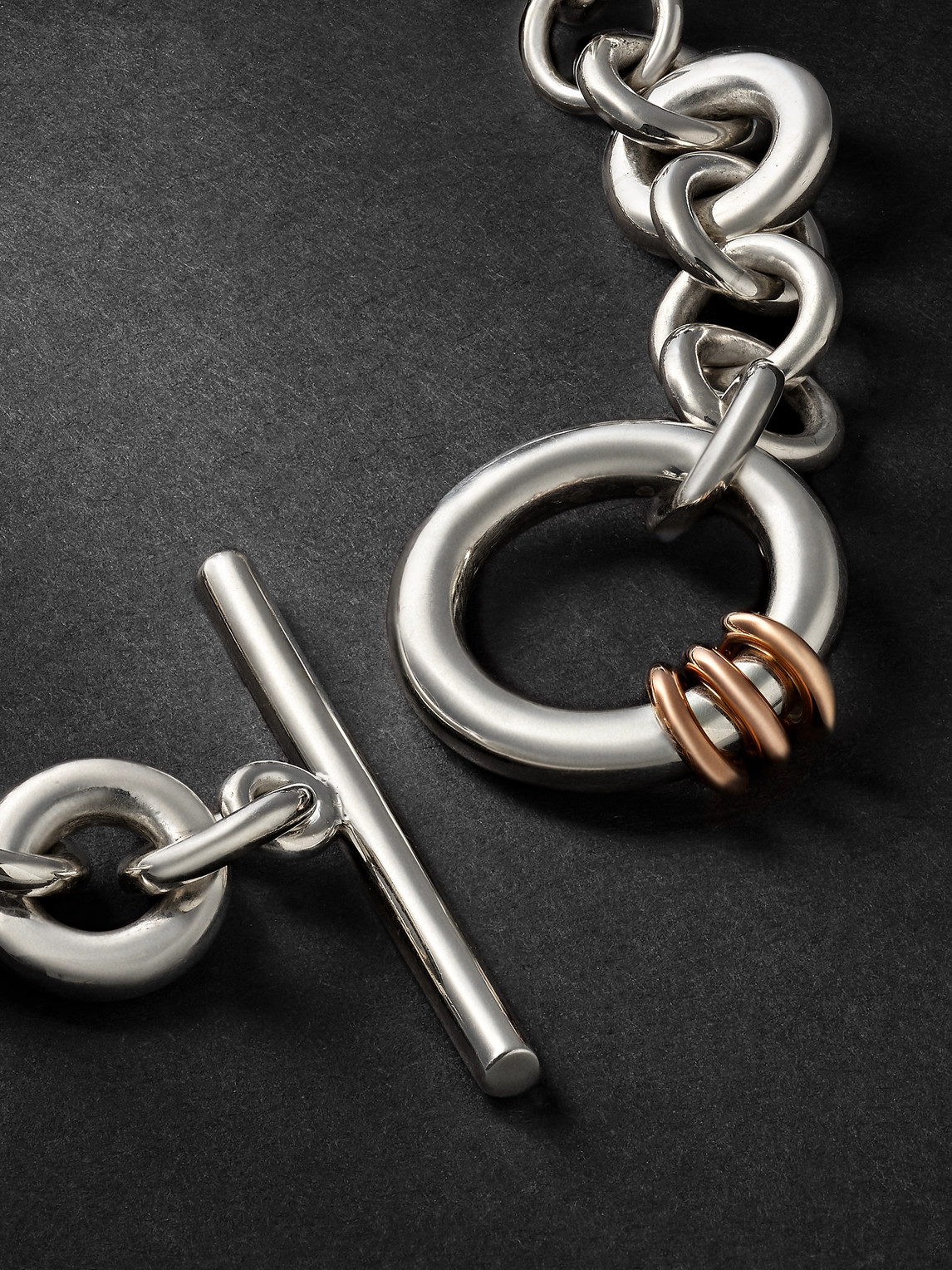 Shop Spinelli Kilcollin Atlantis Silver And Rose Gold Bracelet