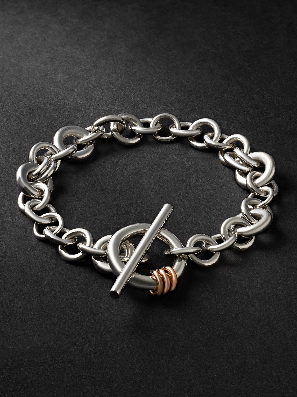 Shop Spinelli Kilcollin Atlantis Silver And Rose Gold Bracelet