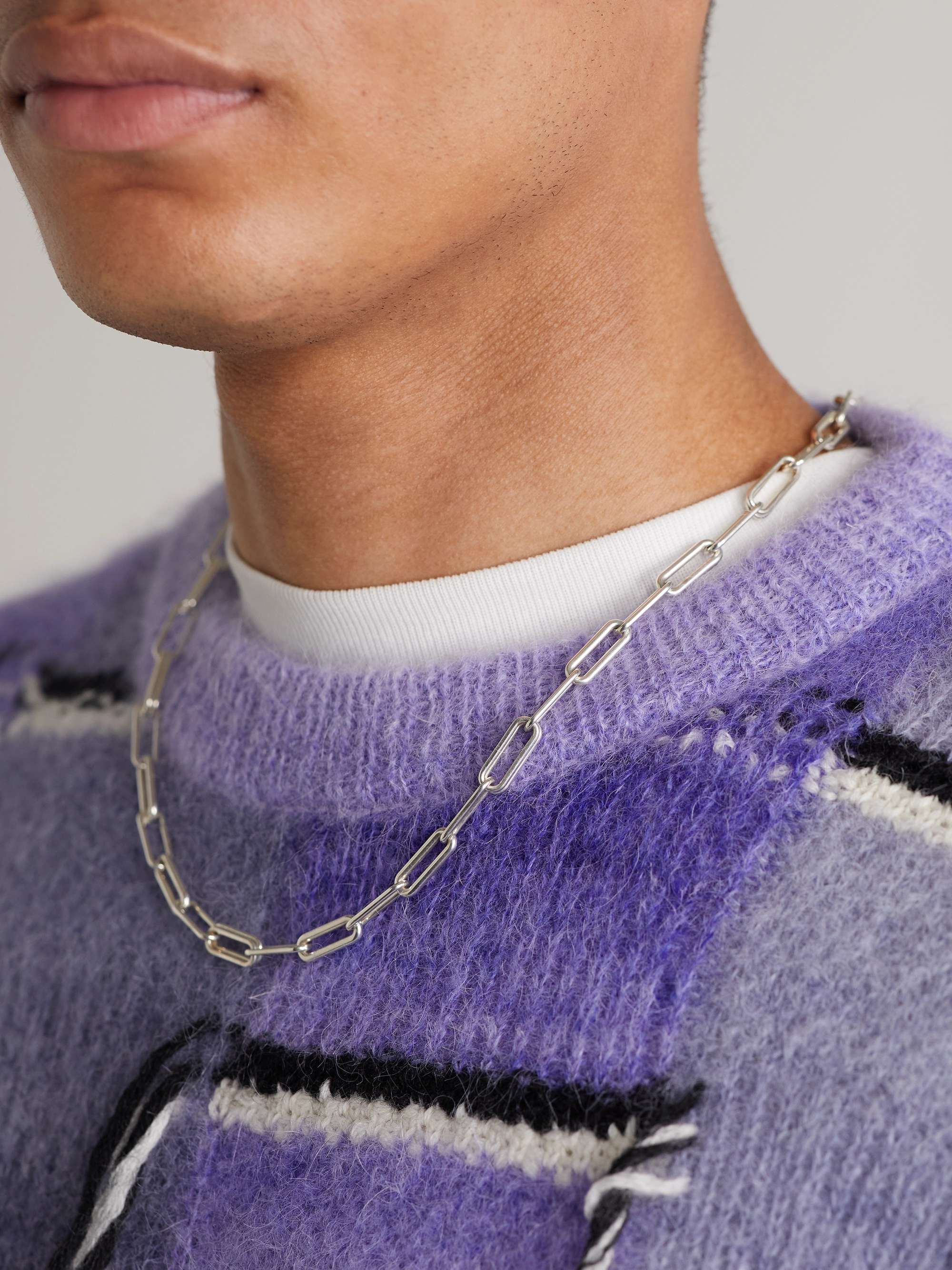 SPINELLI KILCOLLIN Elliptical Silver Chain Necklace