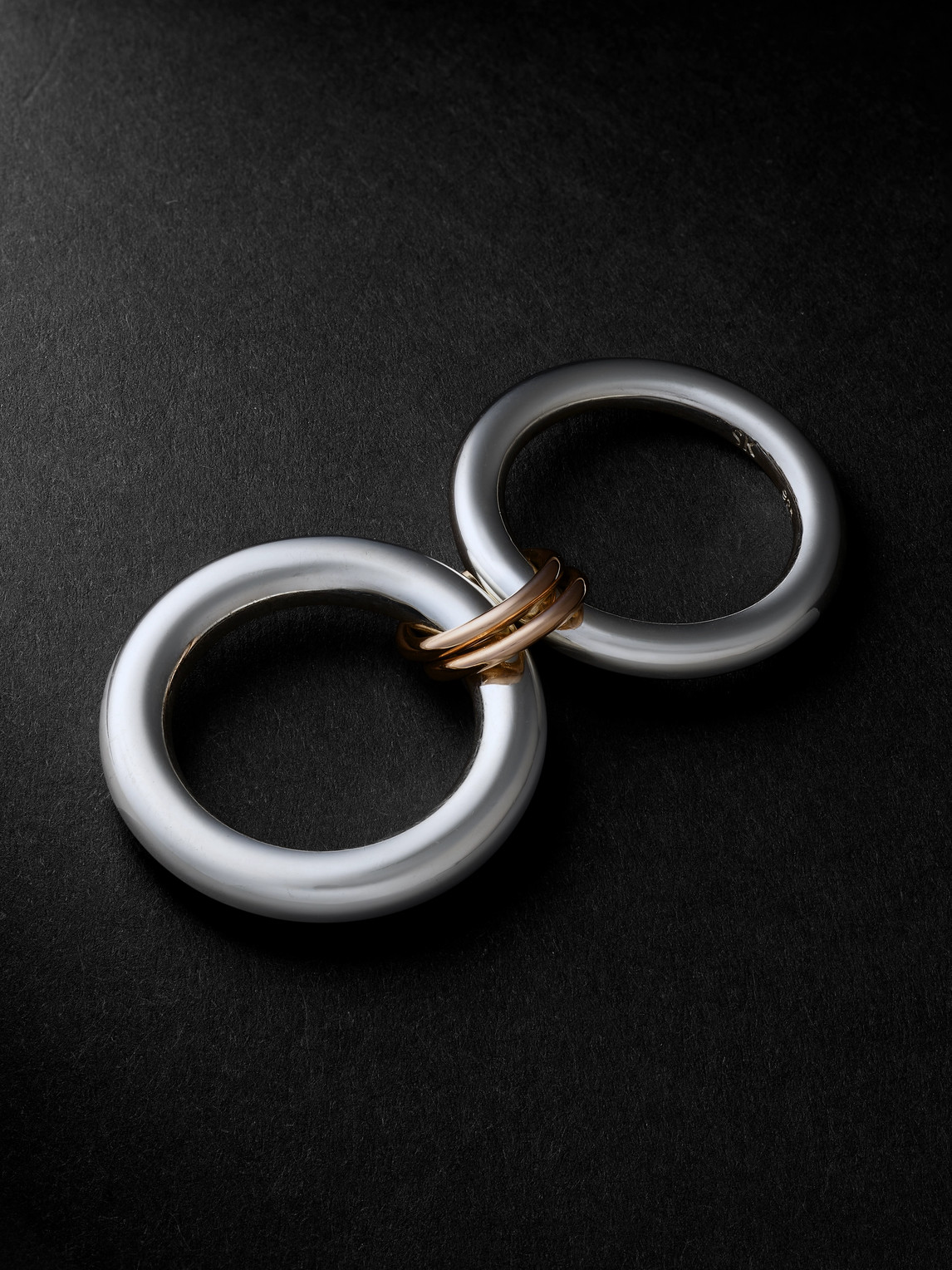 Shop Spinelli Kilcollin Virgo White And Rose Gold Ring In Silver