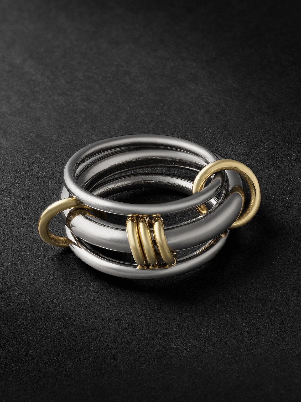 Spinelli Kilcollin Gemini Gold Ring In Silver