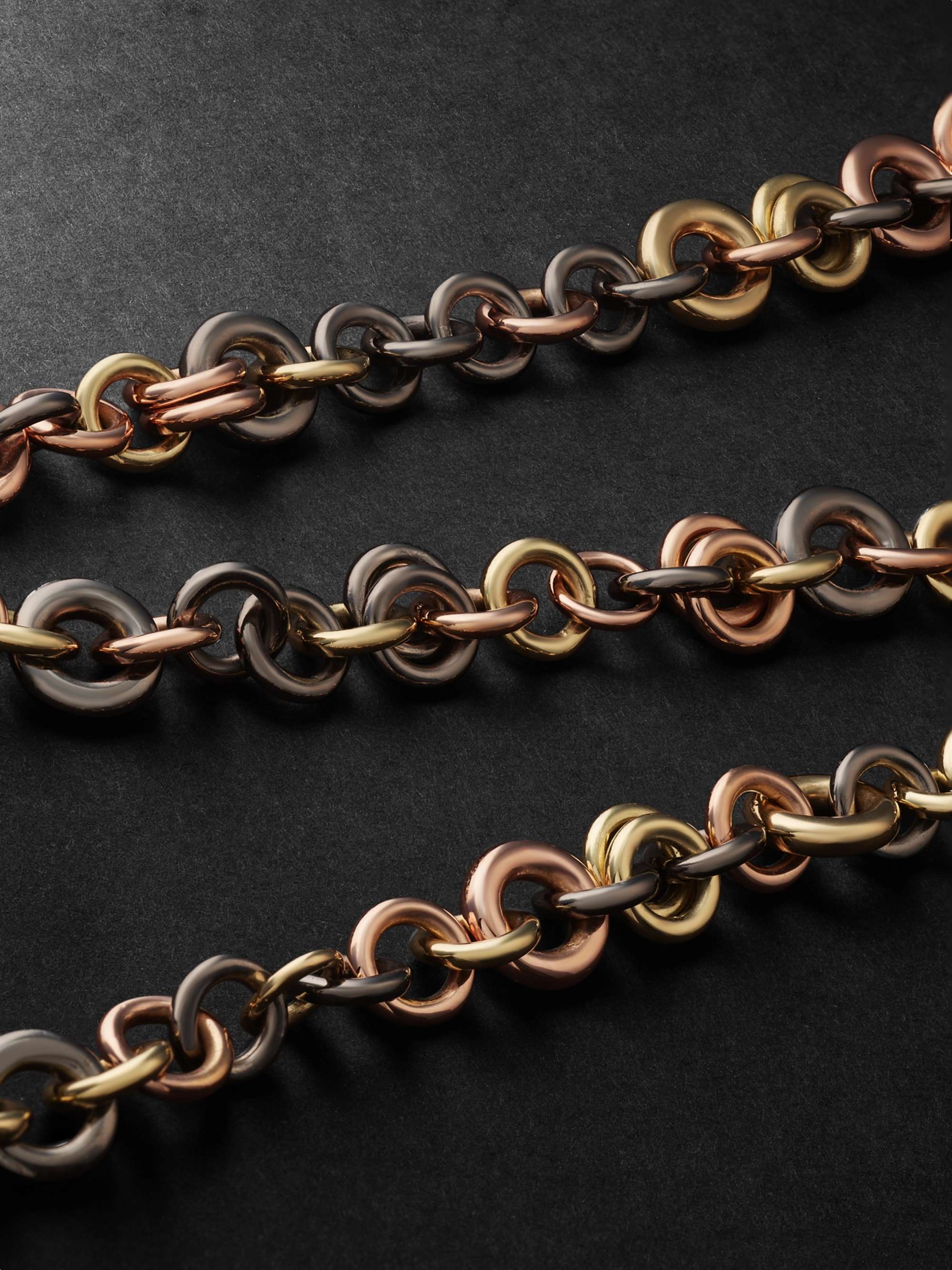 SPINELLI KILCOLLIN Yellow Gold, Rose Gold and Rhodium-Plated Necklace